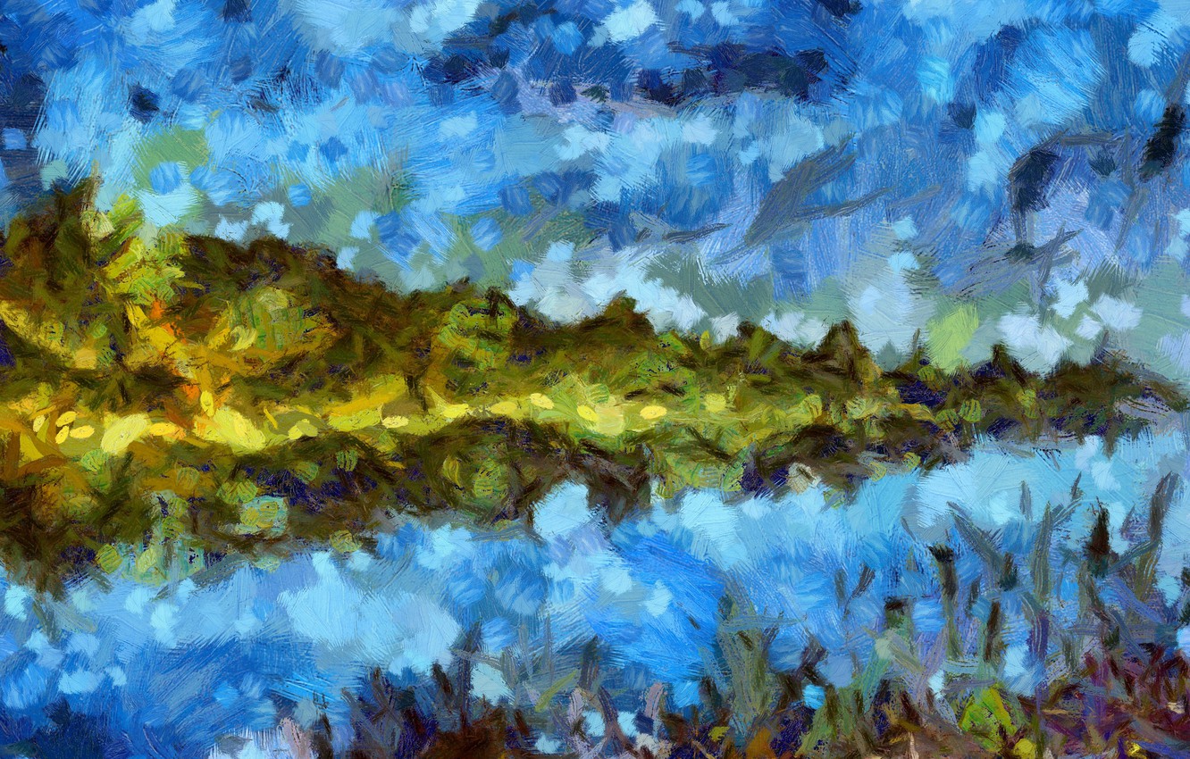 Photo Wallpaper Abstract, Wallpaper, Nature, Texture, - Landscape Painting Galaxy S7 - HD Wallpaper 