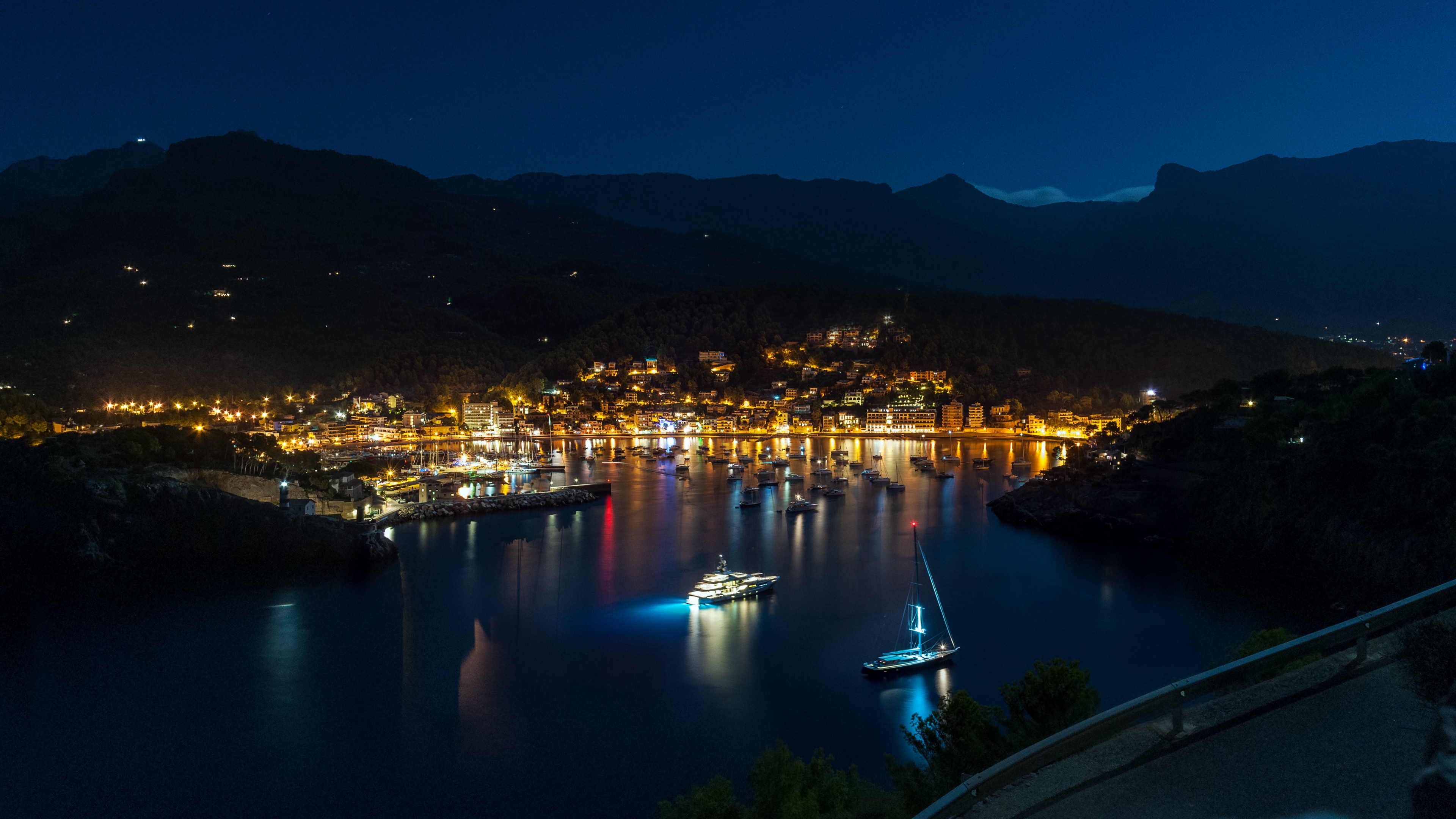 Wallpaper Majorca, Spain, Night, Shore - Mallorca 4k - HD Wallpaper 