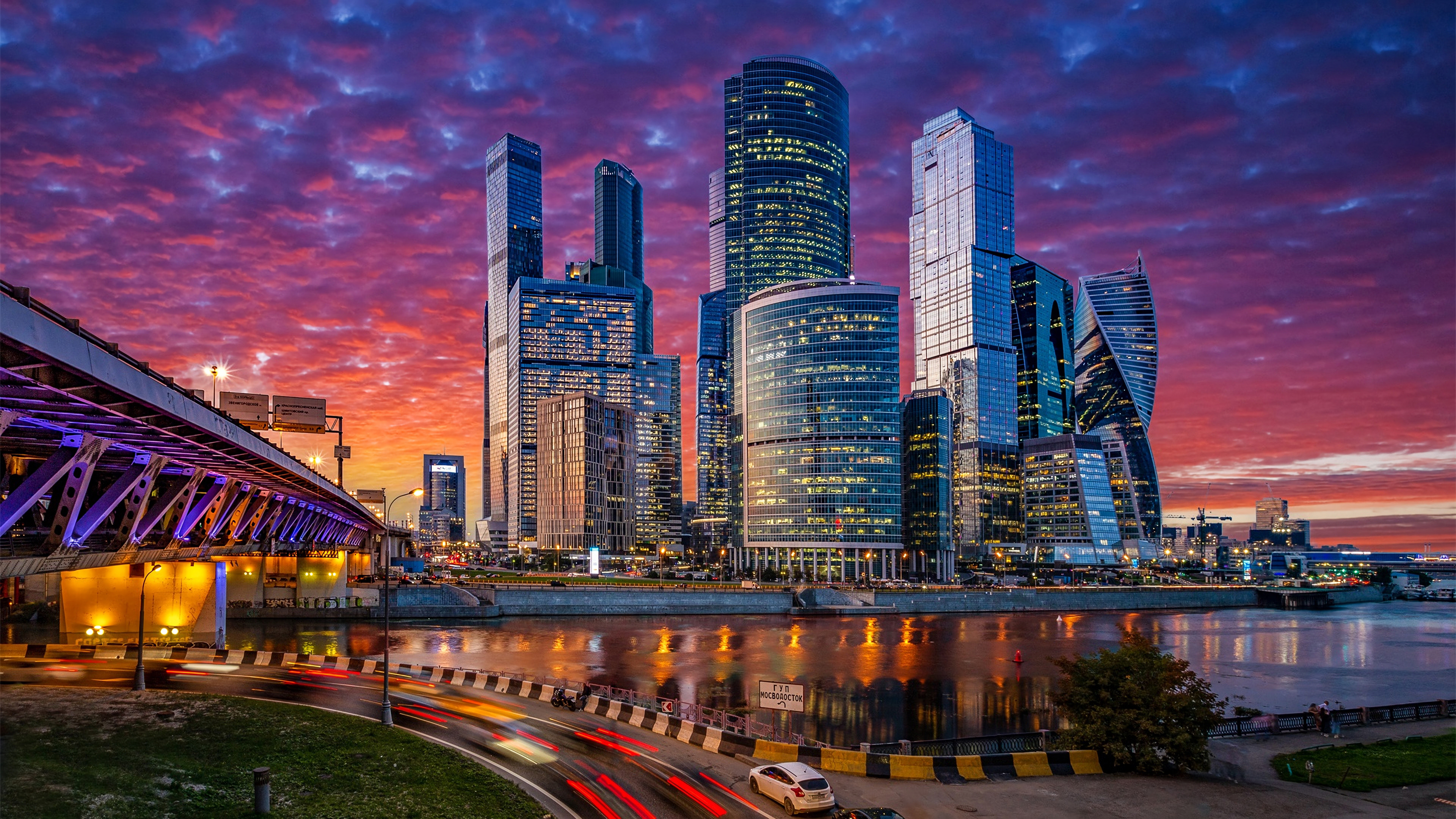 Moscow City Night - HD Wallpaper 