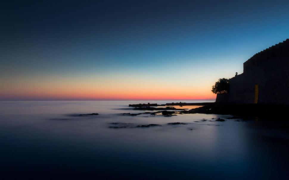Ocean Nature Landscape Rock Lake Reflection Ultrahd - Hd Wallpaper Ocean 4k - HD Wallpaper 