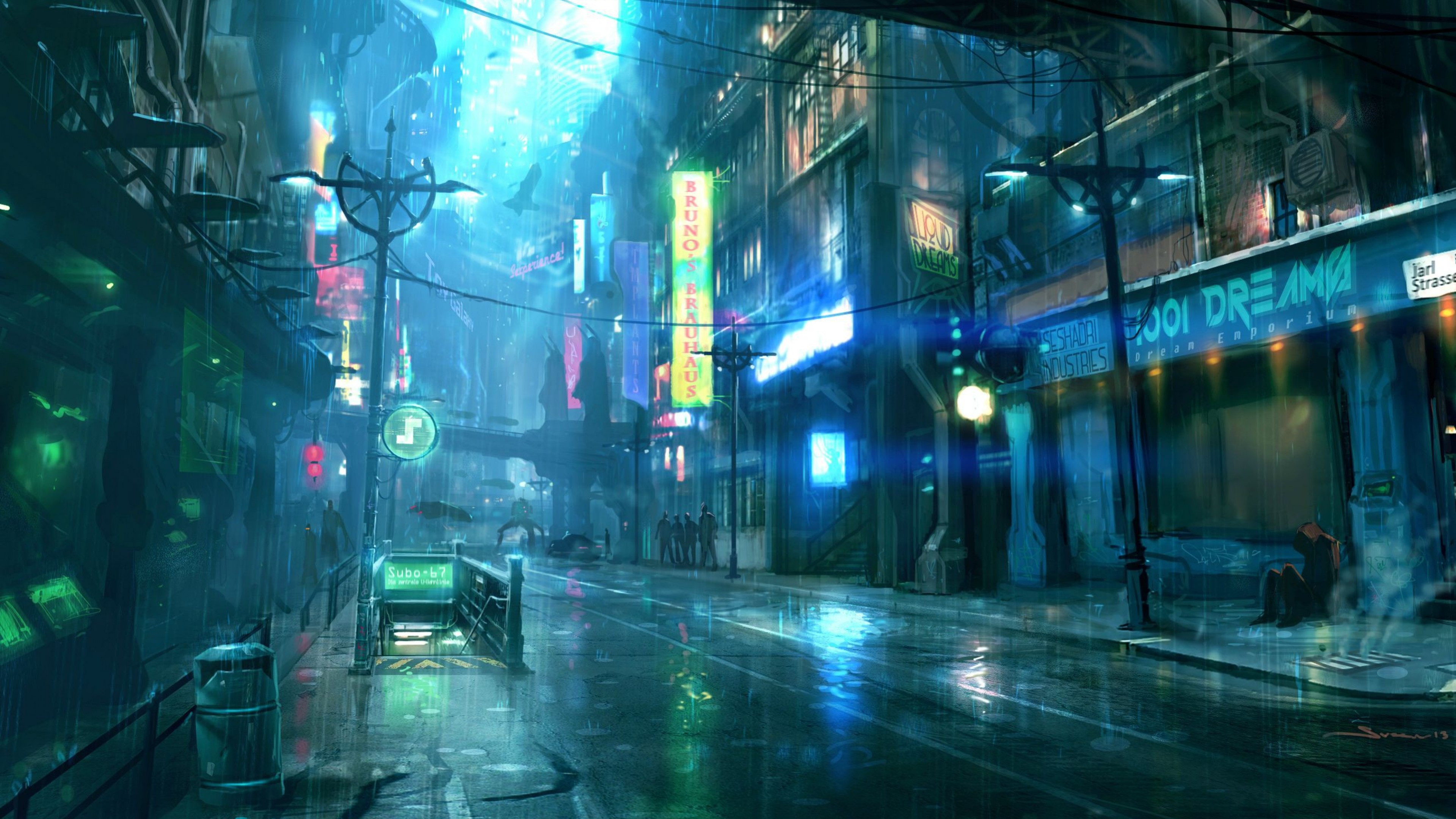 Sci Fi City Night - HD Wallpaper 