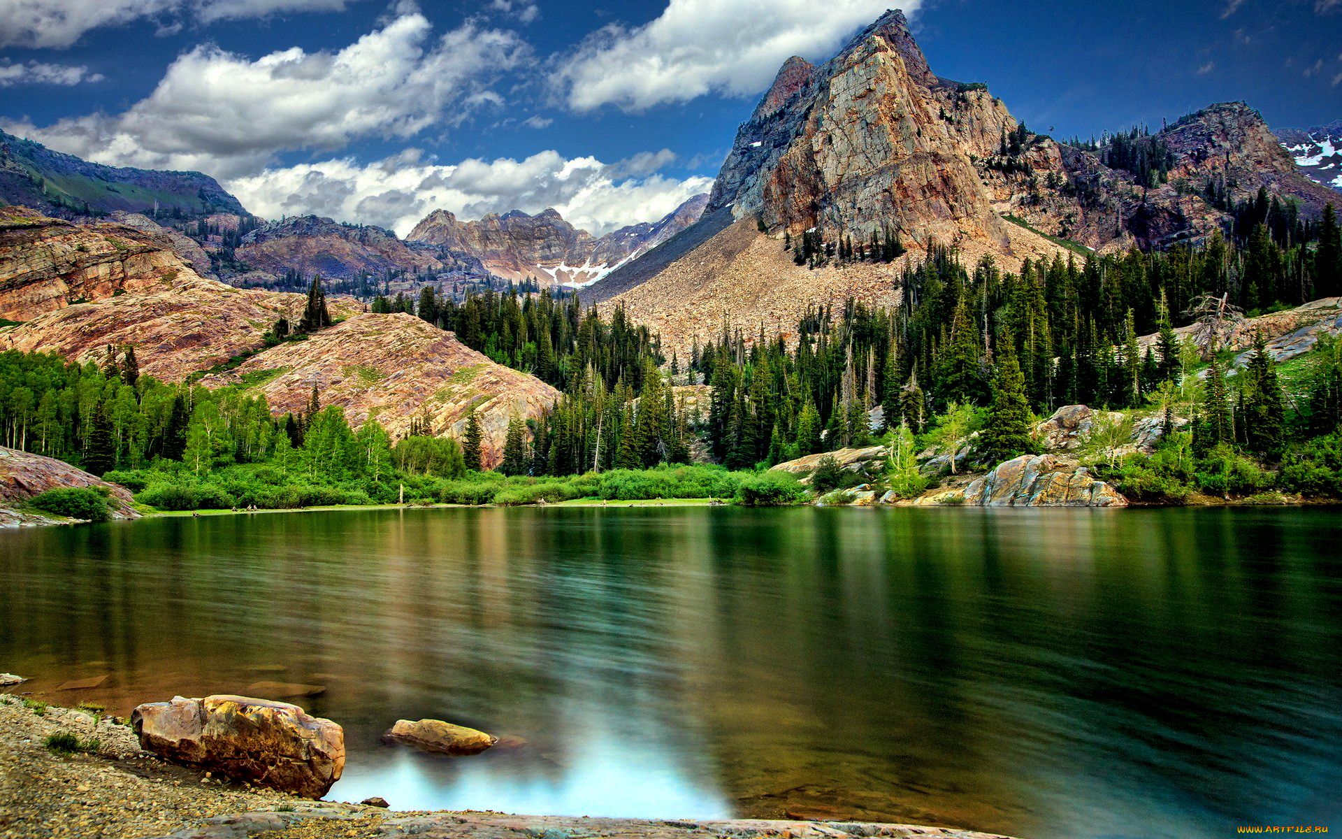 High Resolution Mountain Scenery - HD Wallpaper 