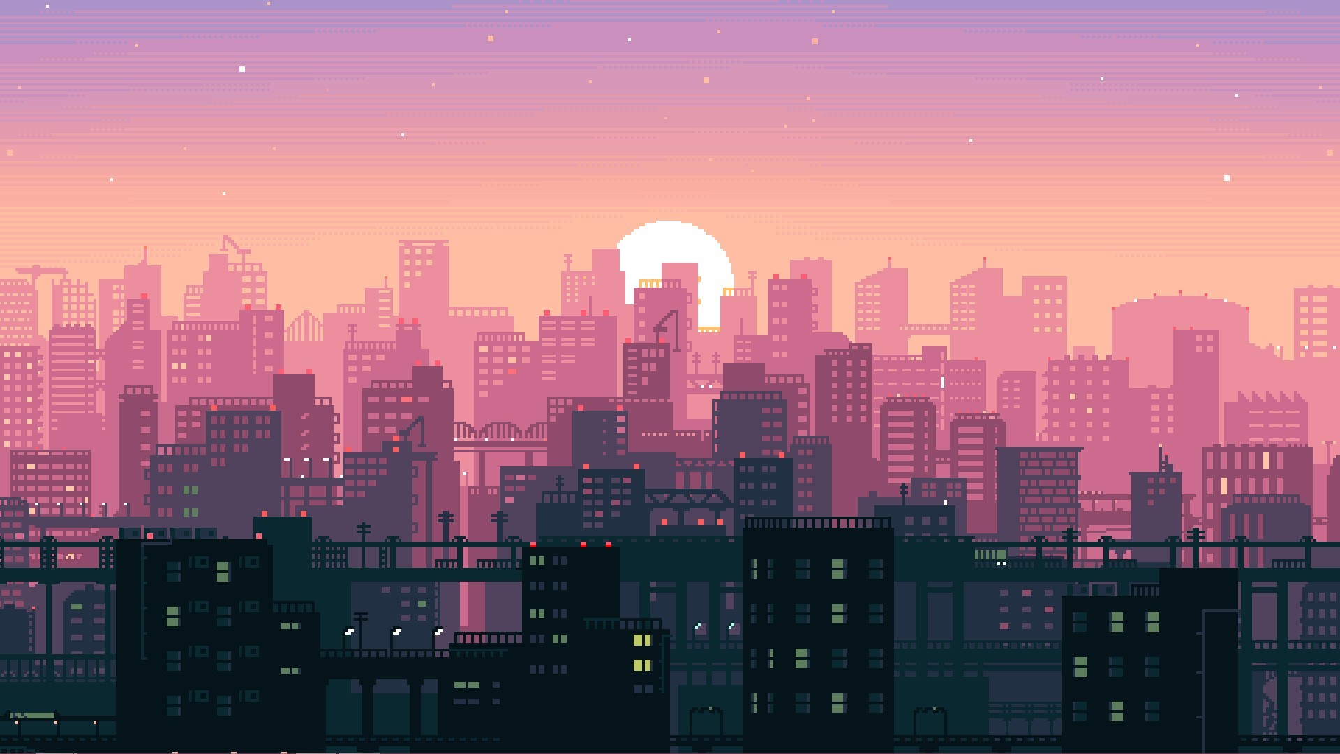 City Wallpaper 1024ã768 8 Bit Pixel Art Resolution - Pixel Art - HD Wallpaper 