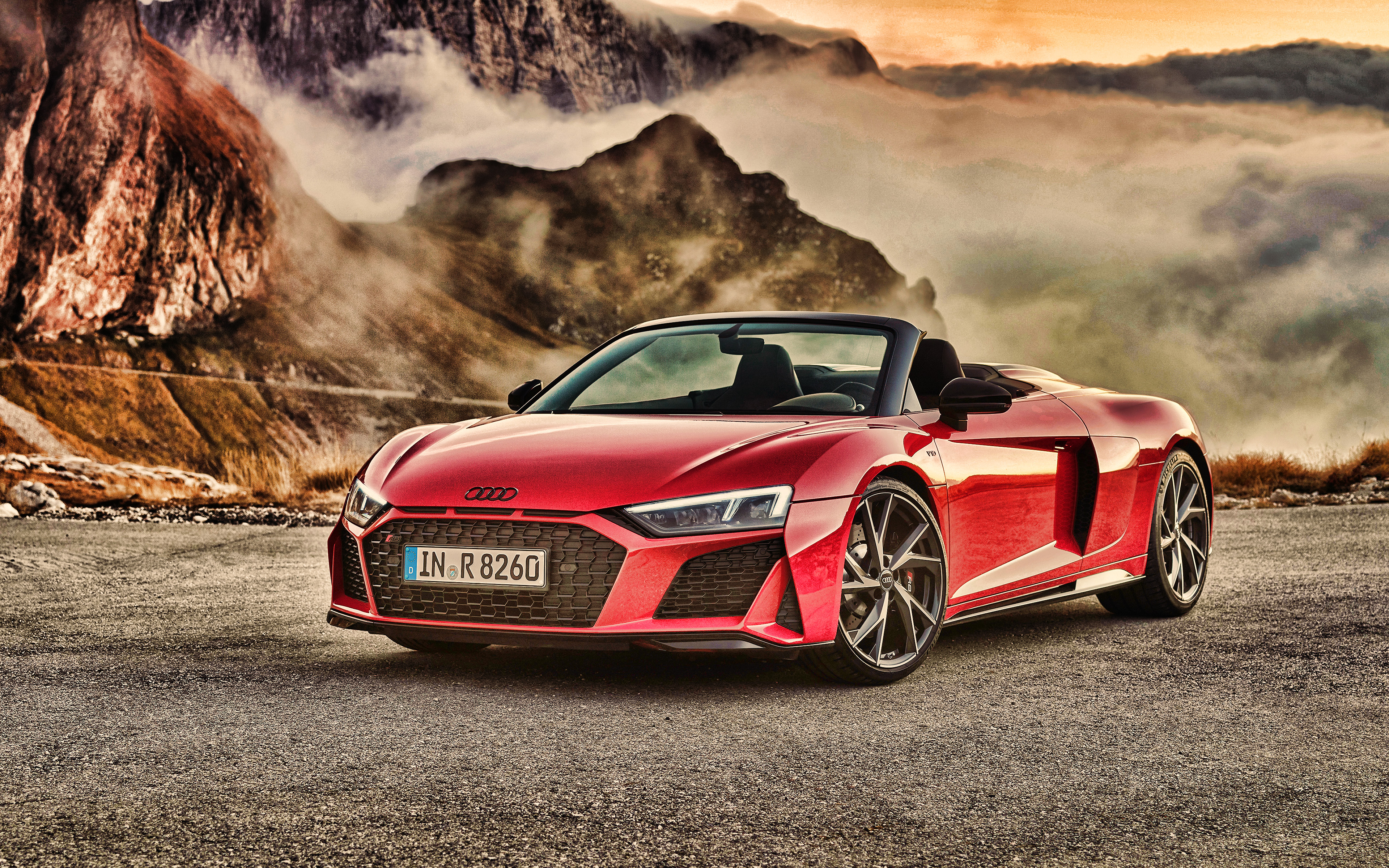 Audi R8 V10 Rwd Spyder, 4k, Hdr, 2020 Cars, Supercars, - Audi R8 2020 4k - HD Wallpaper 