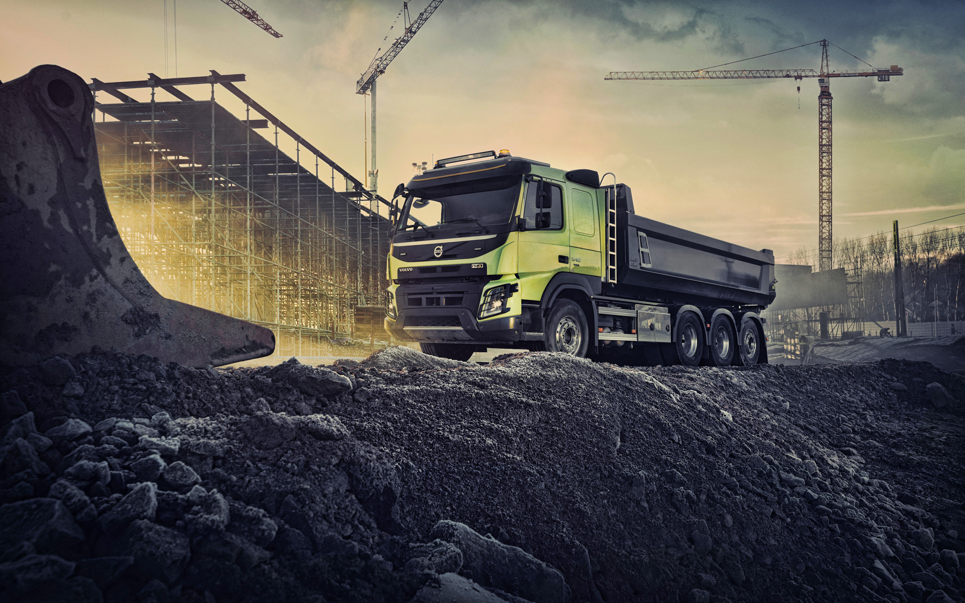 Volvo Fmx 540, 4k, Hdr, 2019 Trucks, Construction Vehicles, - Volvo Trucks 2019 Wallpaper Hd - HD Wallpaper 