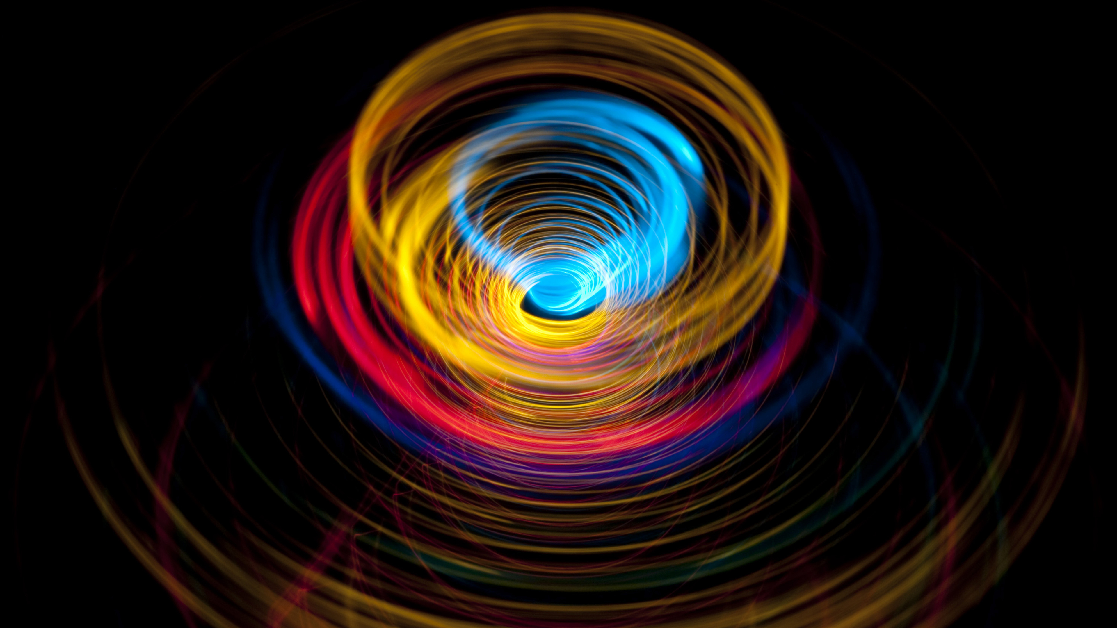 Circles Motion Rotation Abstract Colorful 4k - HD Wallpaper 