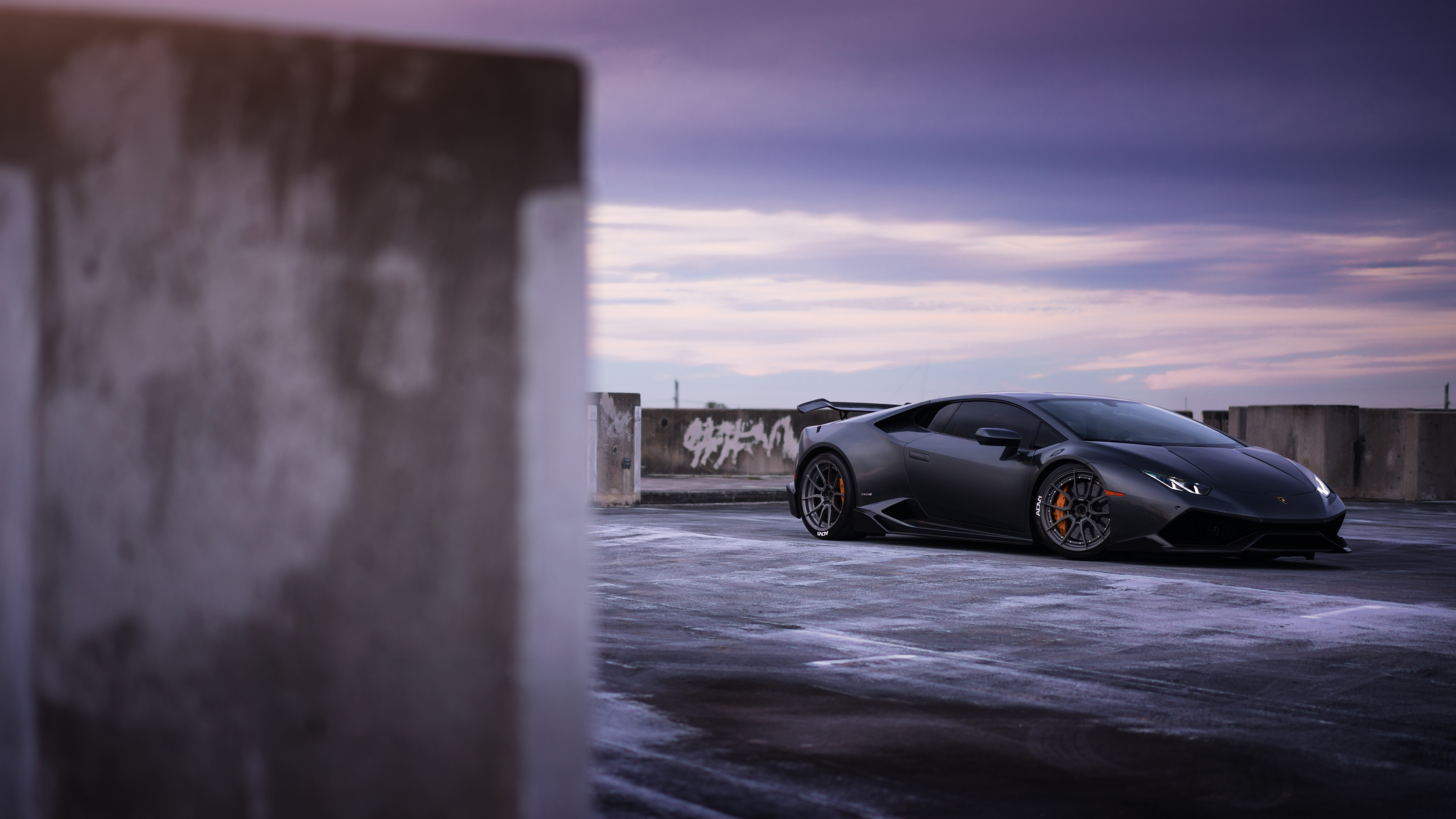 Black Lamborghini Huracan 2018 - 4k Black Lamborghini Huracan - HD Wallpaper 