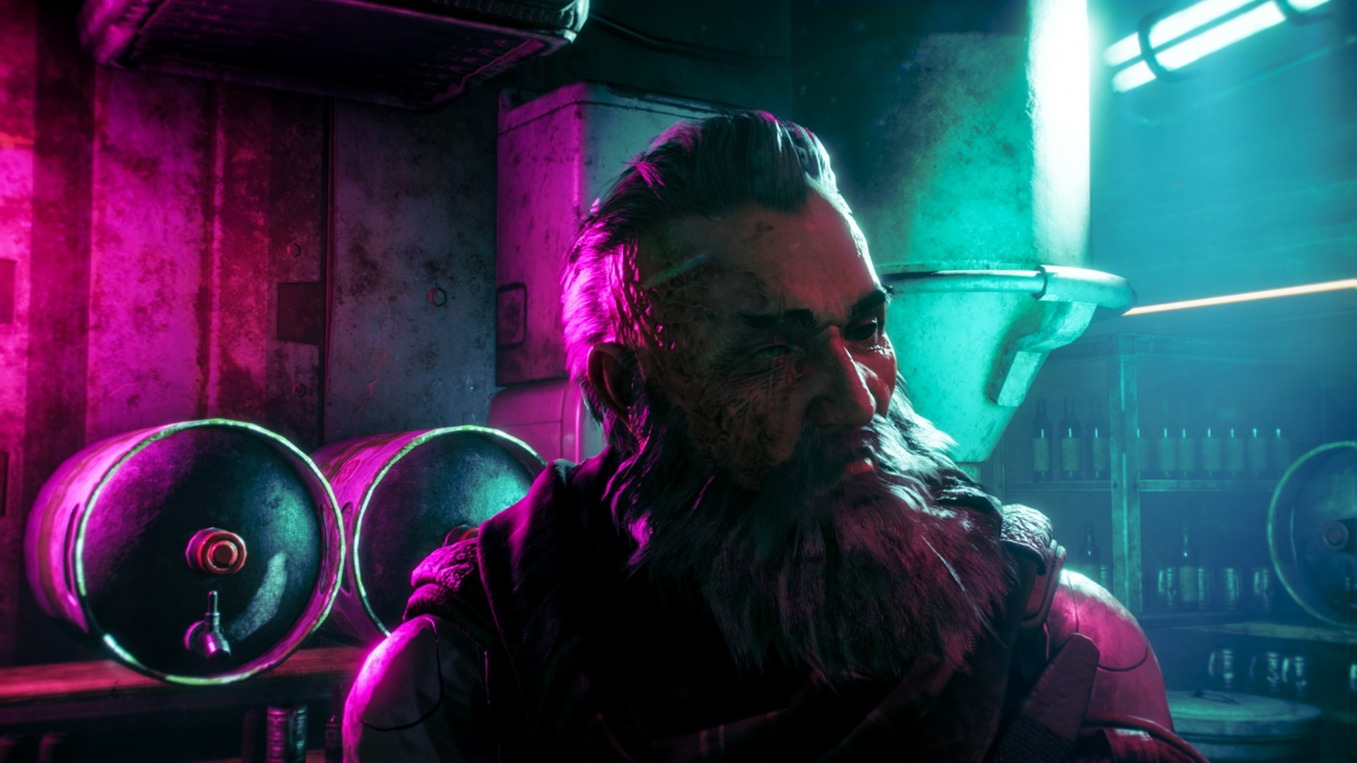 Rage 2, Bearded Man, Neon Lights, Action Games - Rage 2 - HD Wallpaper 