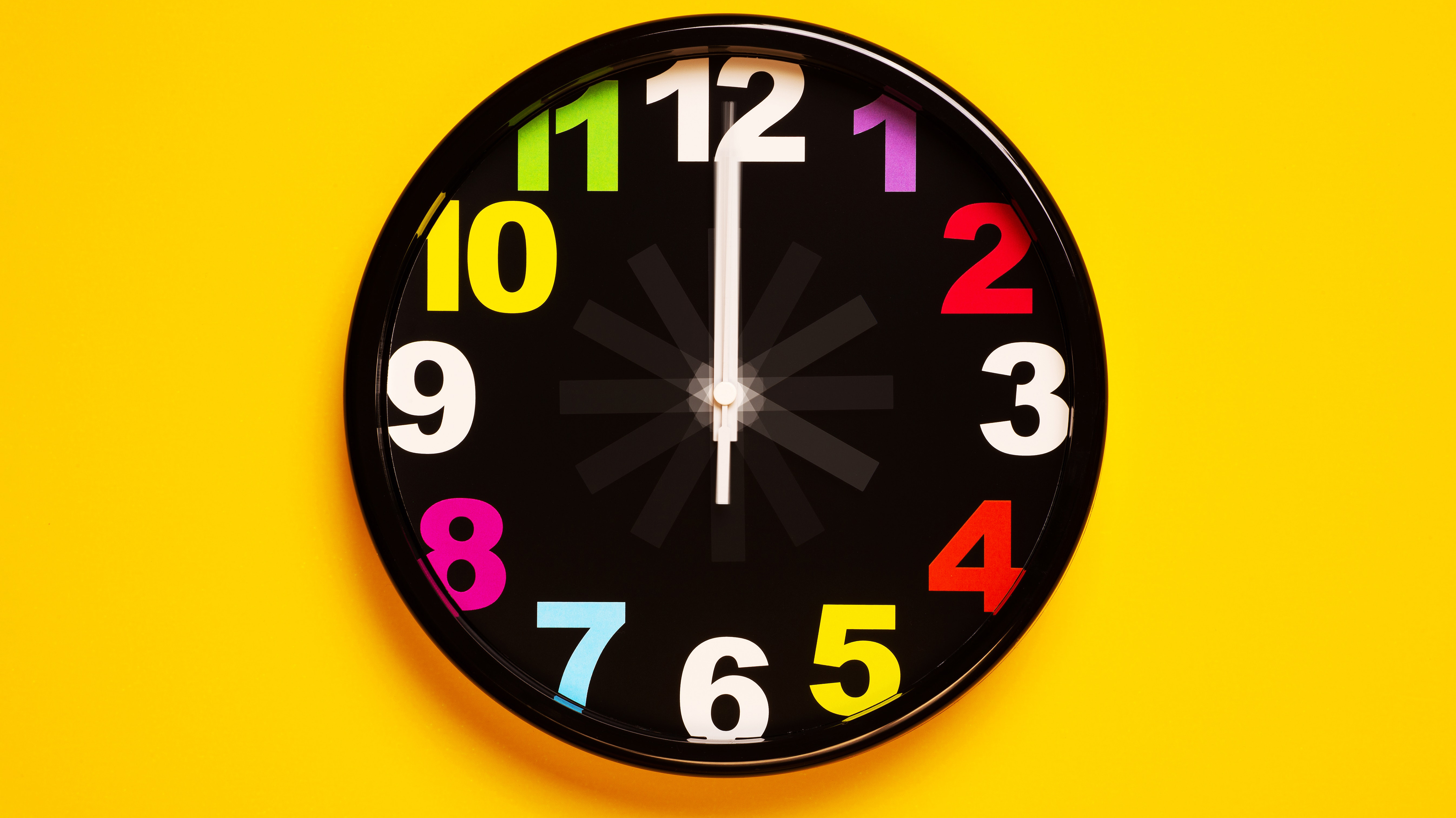 Colorful Clock 4k - Colorful Clock - HD Wallpaper 
