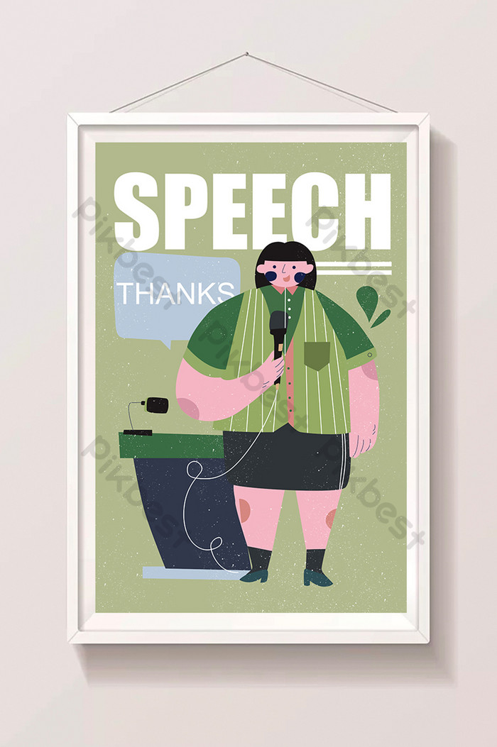 Green Flat Speech Contest Poster Illustration Wallpaper - Forever Alone Girl Meme - HD Wallpaper 