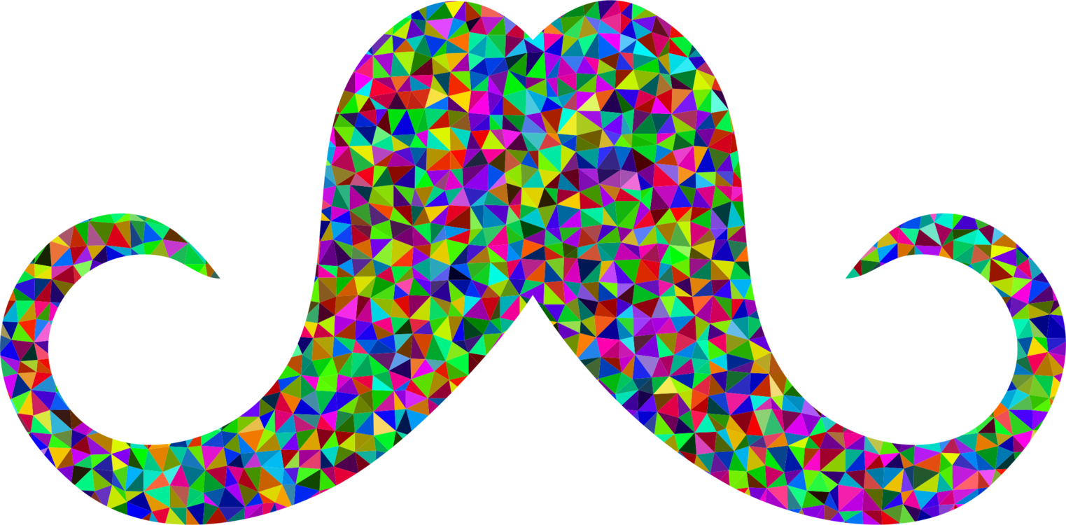 Line,moustache,desktop Wallpaper - Colorful Mustache - HD Wallpaper 