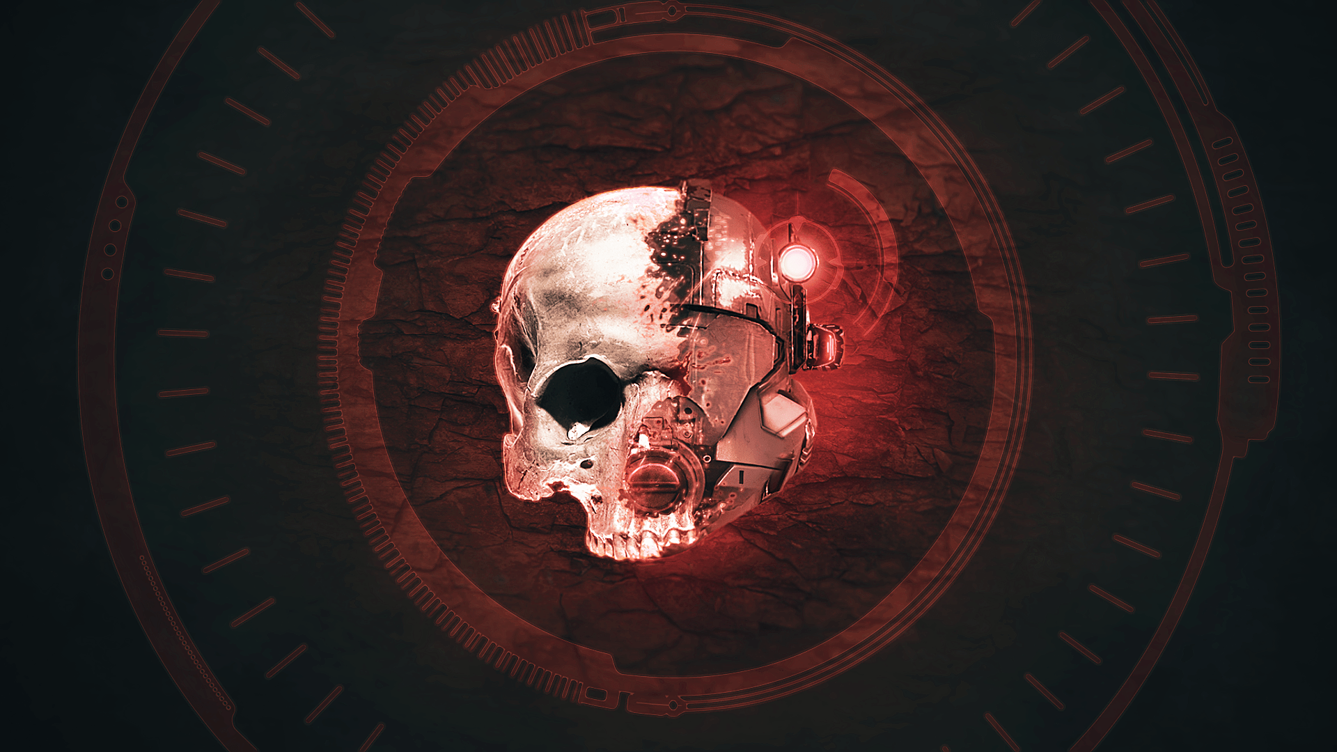 Cyborg Skull - HD Wallpaper 