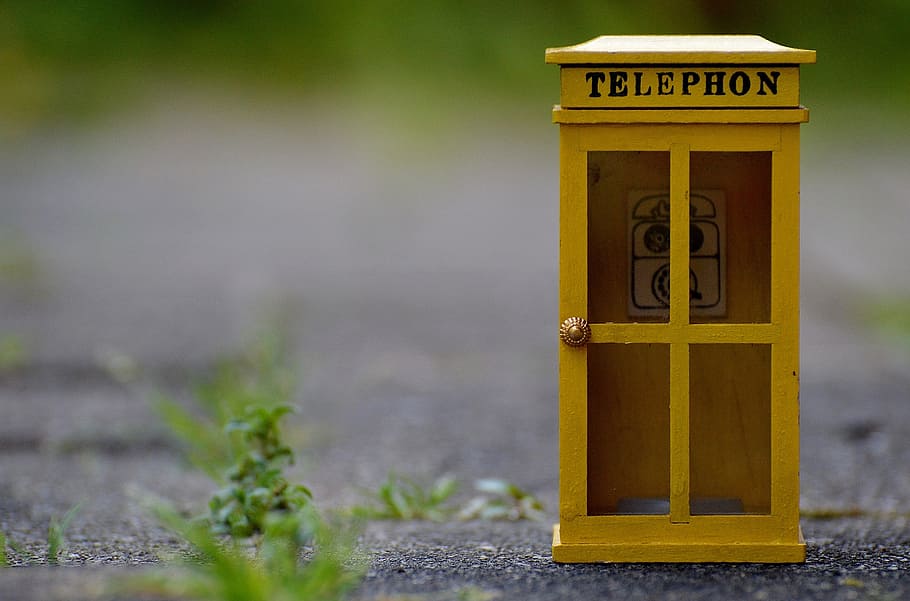 Miniature Photography Telephone Booth - HD Wallpaper 