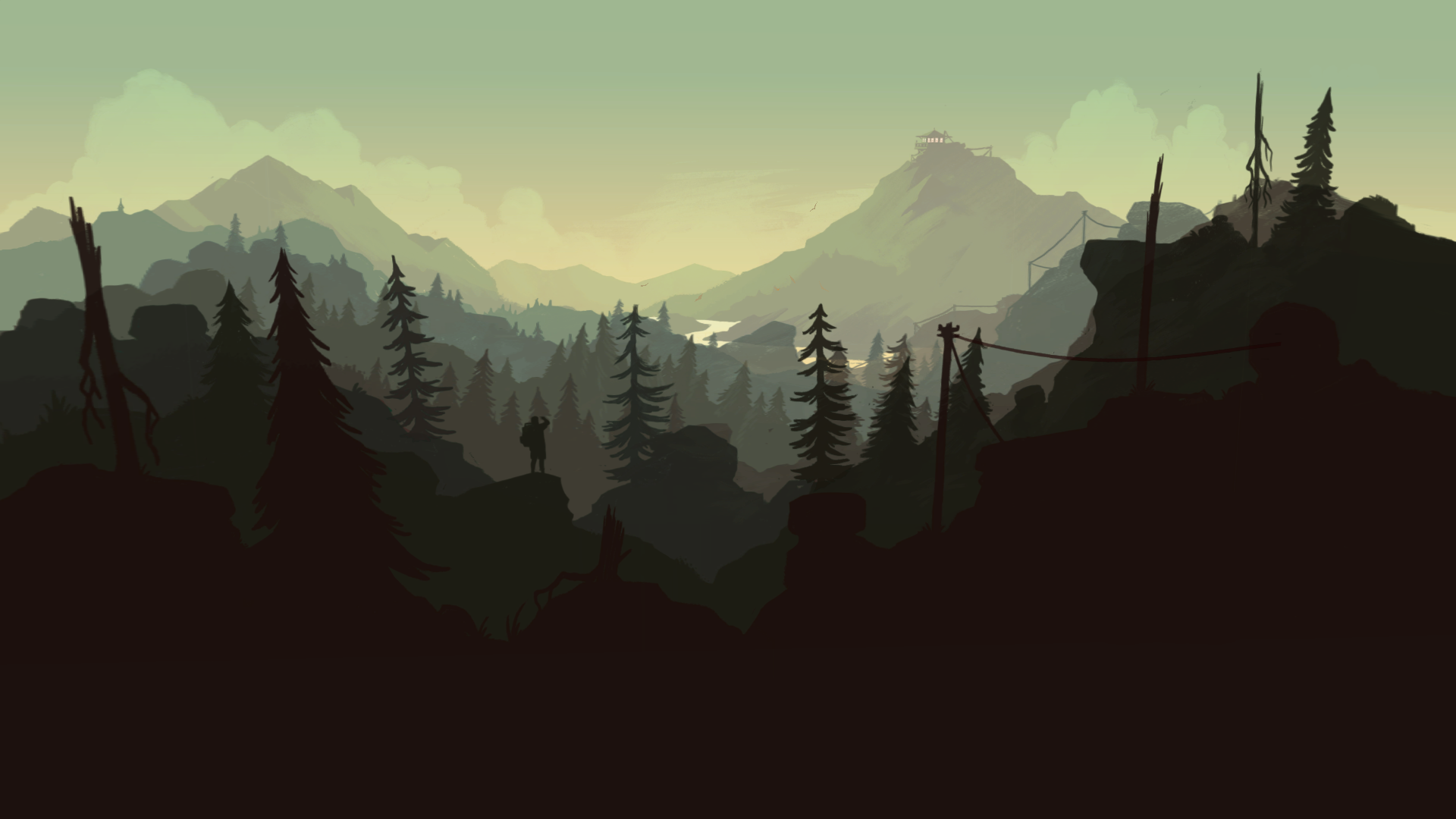 Firewatch Theme Ps4 - HD Wallpaper 