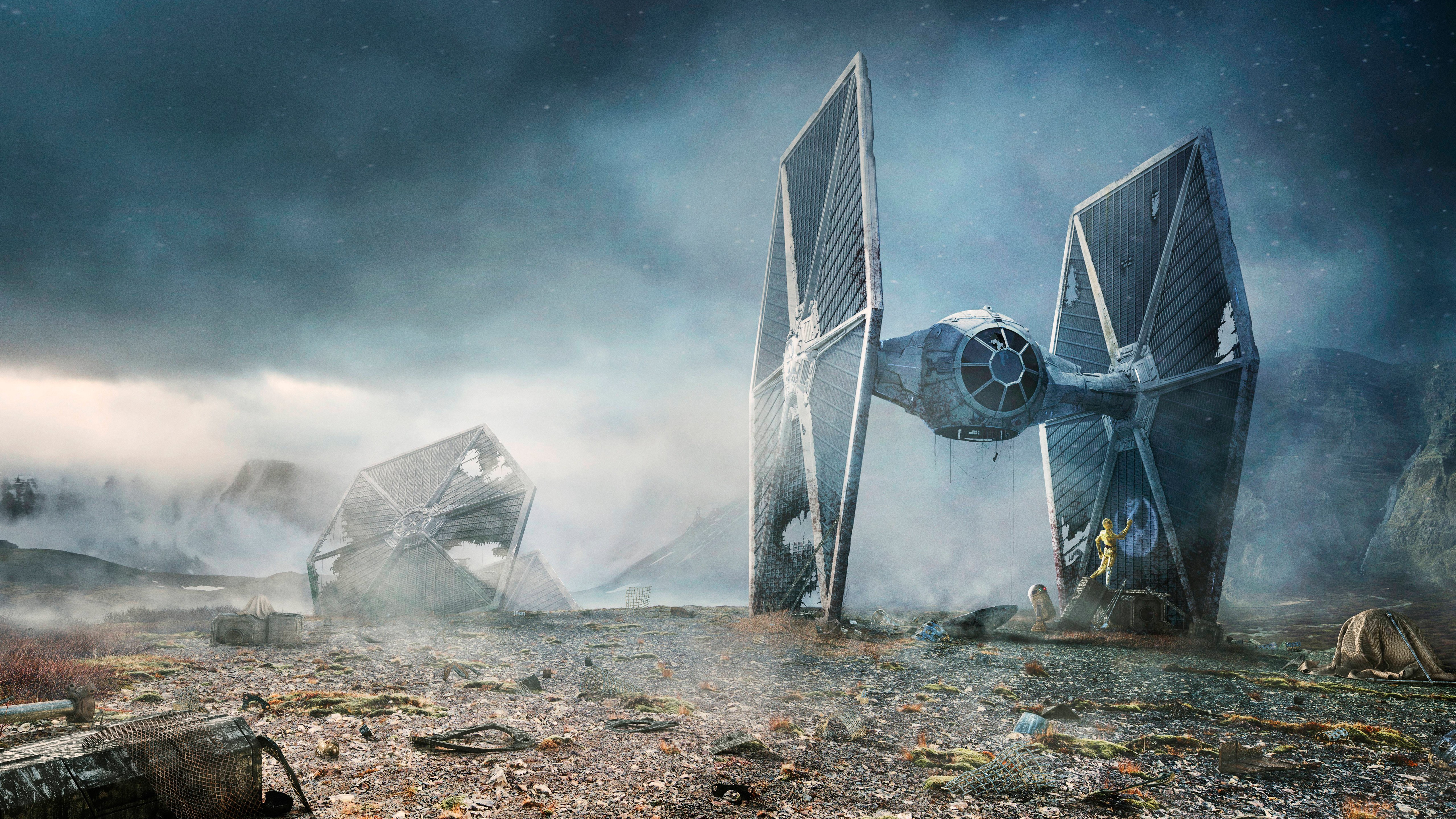 Star Wars Tie Fighter Poster - HD Wallpaper 