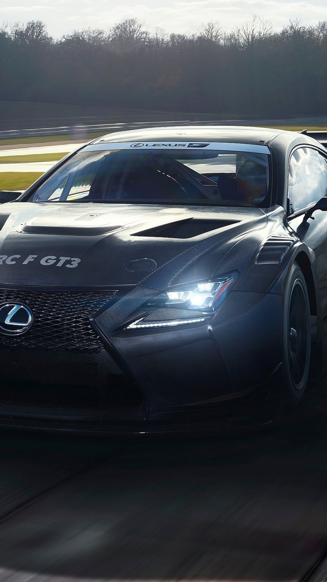 Lexus Rc F Gt3, Front View, Racing, Cars - Black Lexus Race Car - HD Wallpaper 