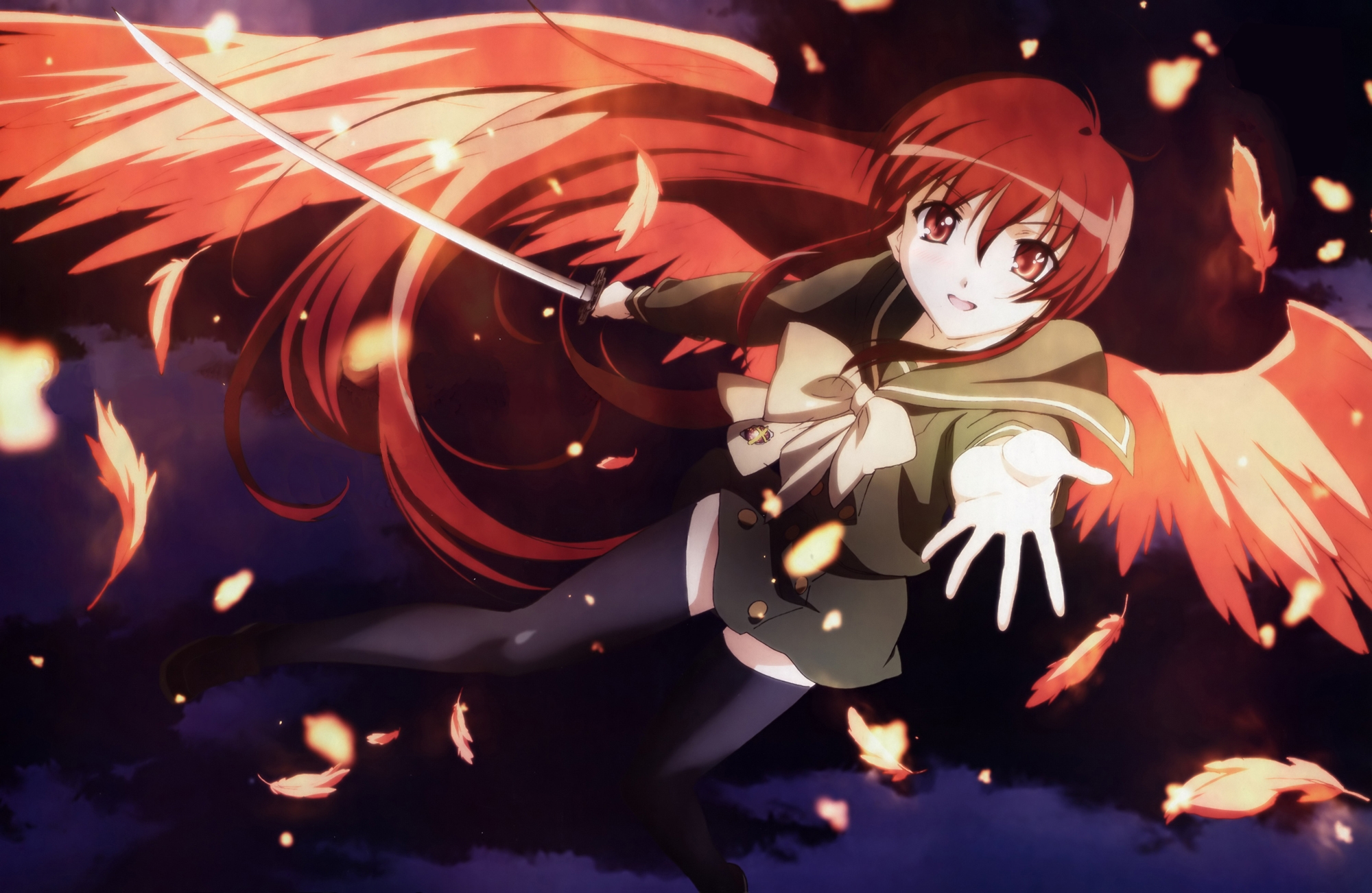 Shakugan No Shana Red Hair - HD Wallpaper 
