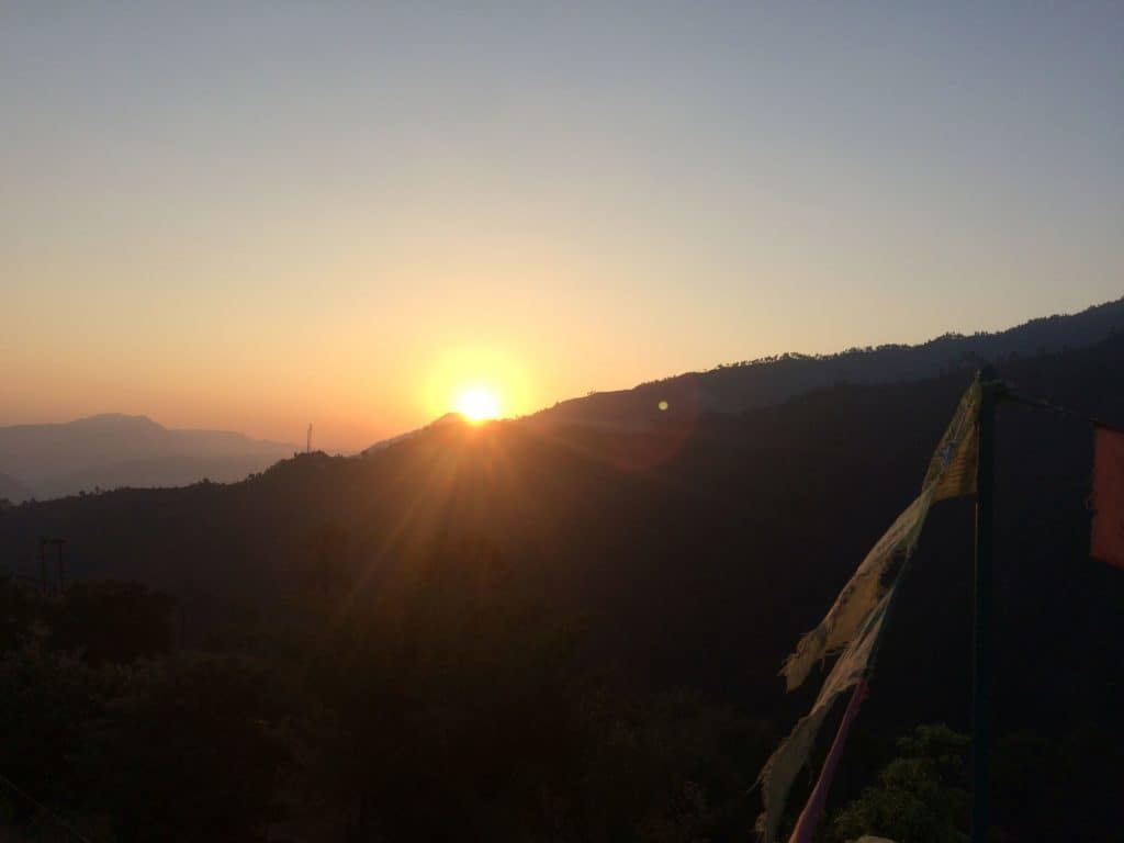 Sonnenaufgang Himalaya - Red Sky At Morning - HD Wallpaper 