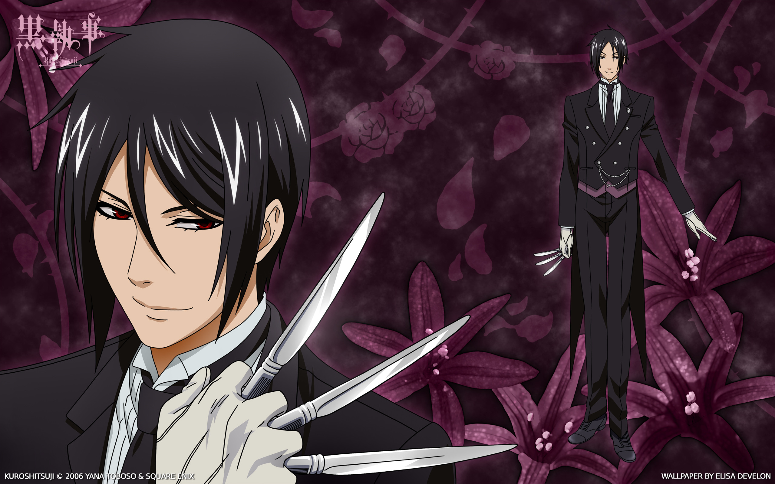 Anime, Kuroshitsuji, Sebastian Michaelis, Wallpaper, - Black Butler Sebastian Wallpaper Hd - HD Wallpaper 