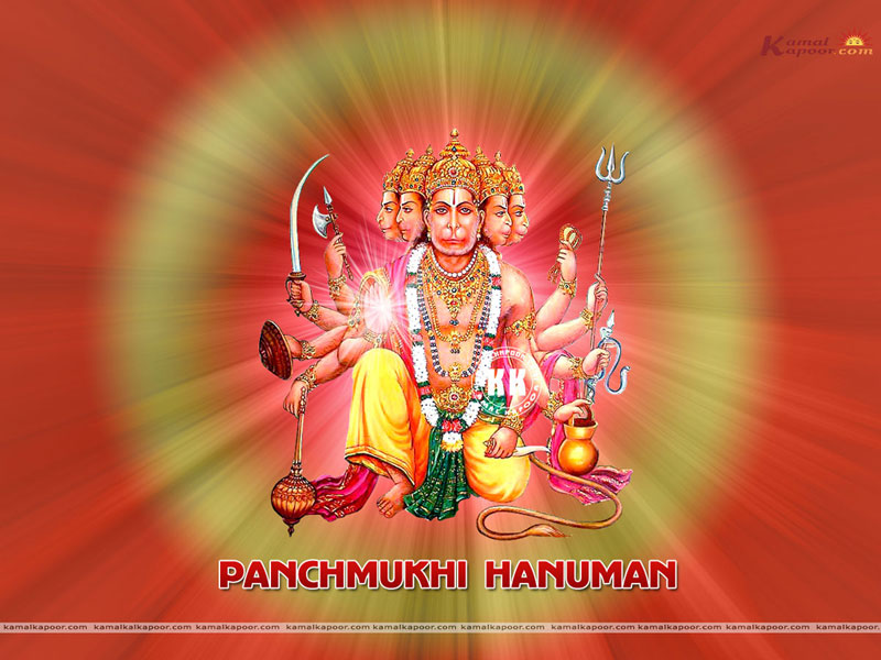 Lord Panchmukhi Hanuman Hd - HD Wallpaper 