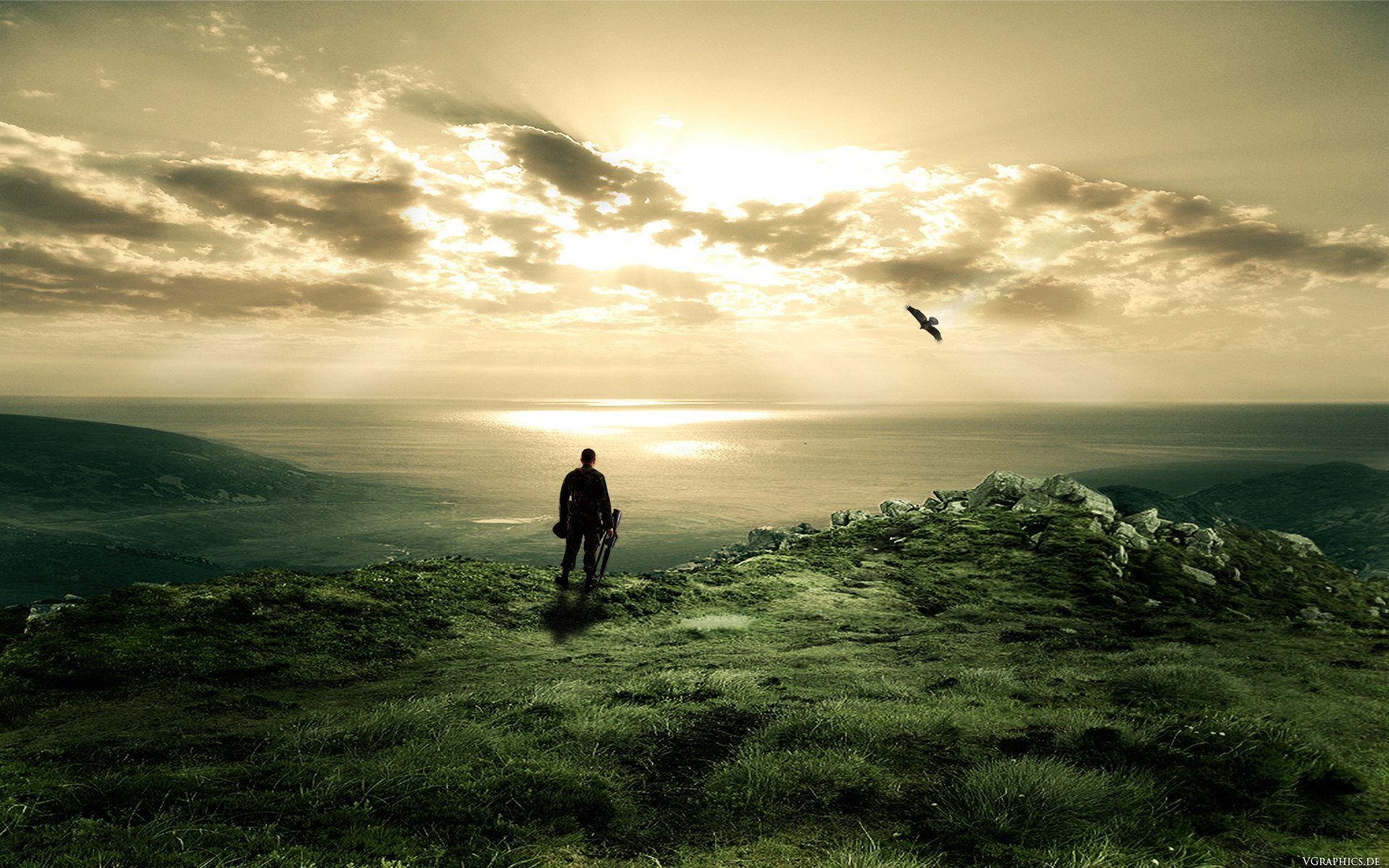 Rising Sun Id - Alone In Nature - 1920x1200 Wallpaper Rising Sun Id - Alone In Nature - 1920x1200 Wallpaper
