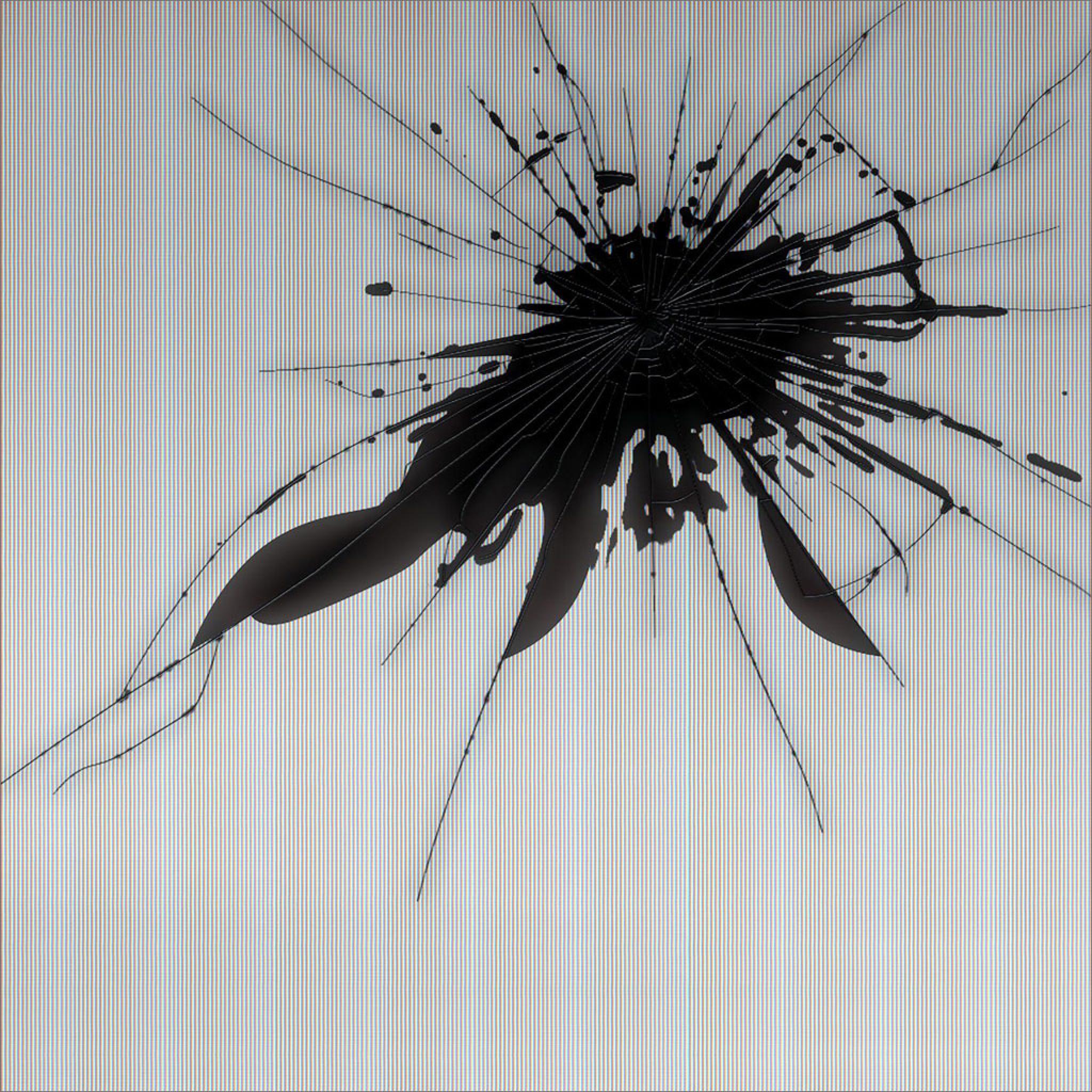 Ink On Broken Phone Screen - HD Wallpaper 