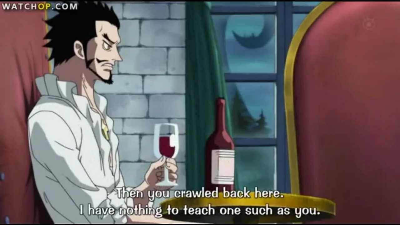 Zoro Asks Mihawk To Train Him - HD Wallpaper 