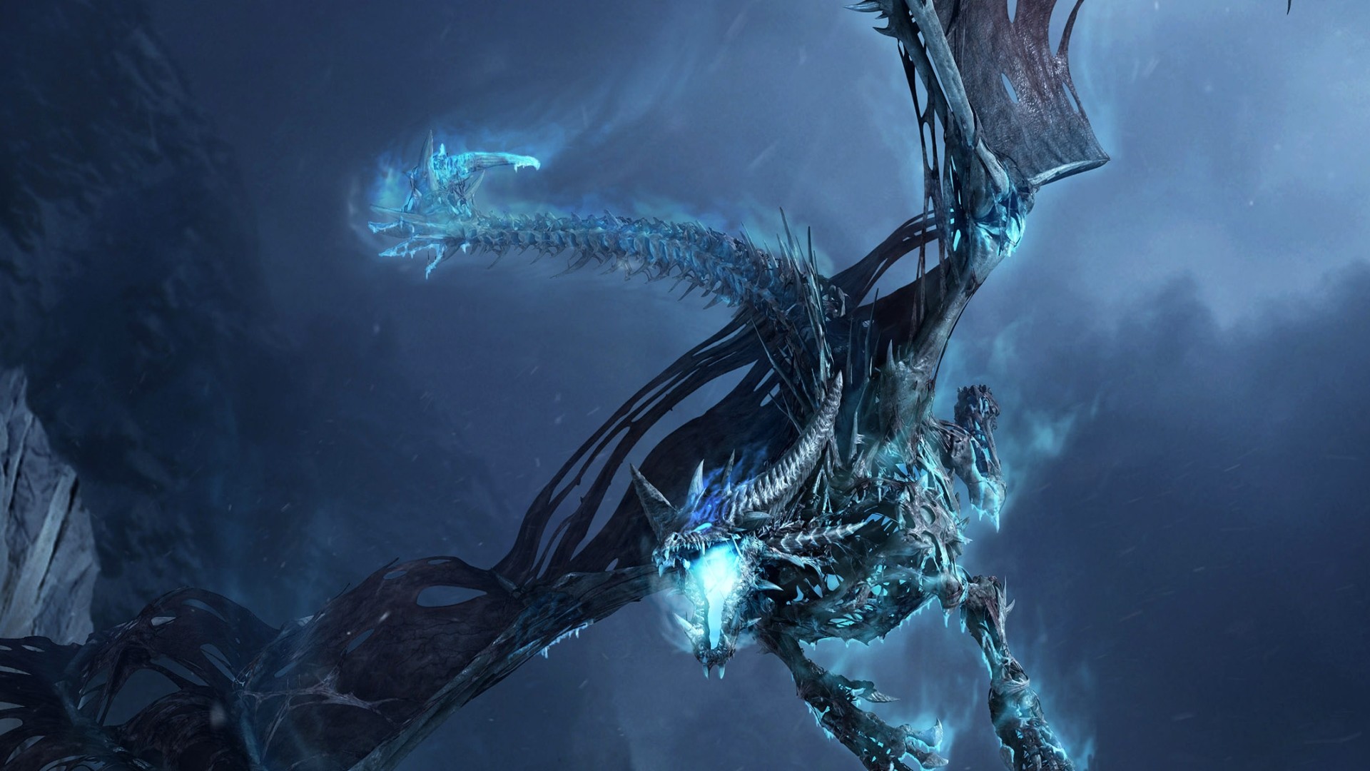 Wallpaper Cracked Screen Computer Desktop Dragon 1920×1080 - Dragon With Blue Fire - HD Wallpaper 