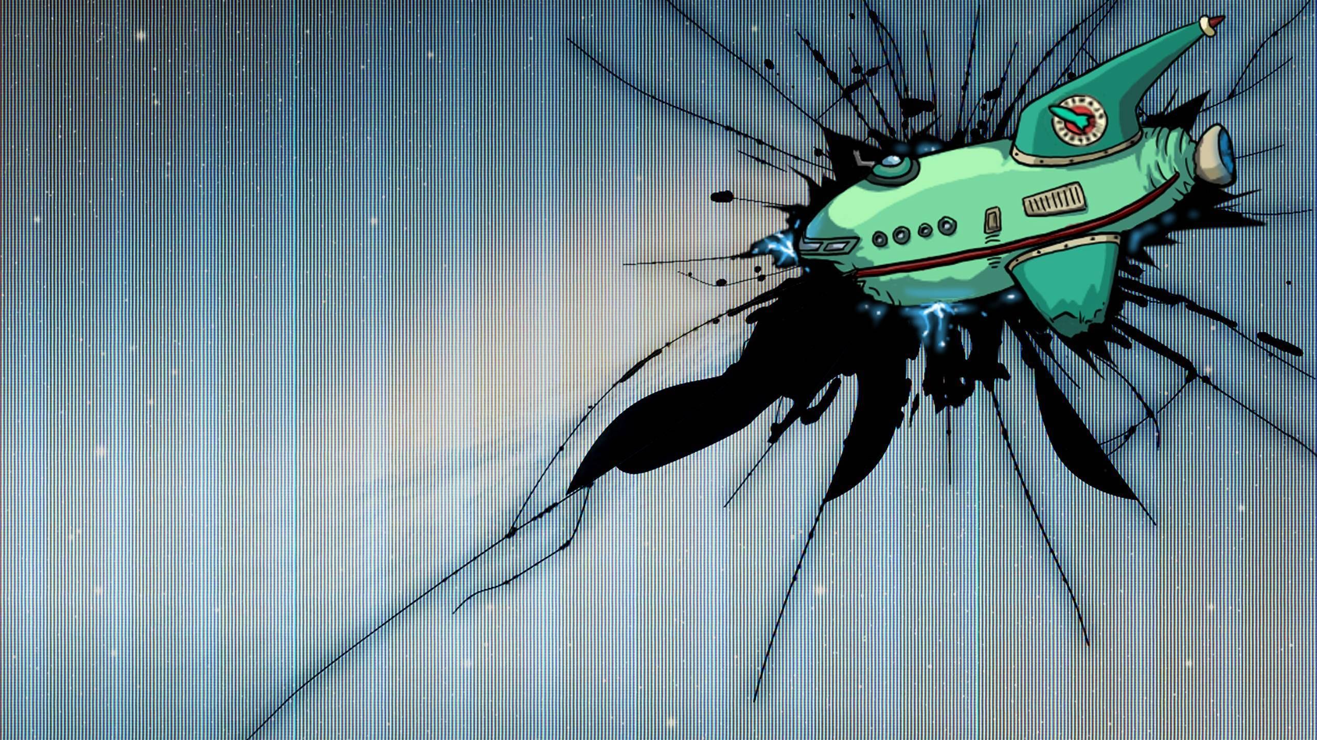 Planet Express Ship Crash - HD Wallpaper 