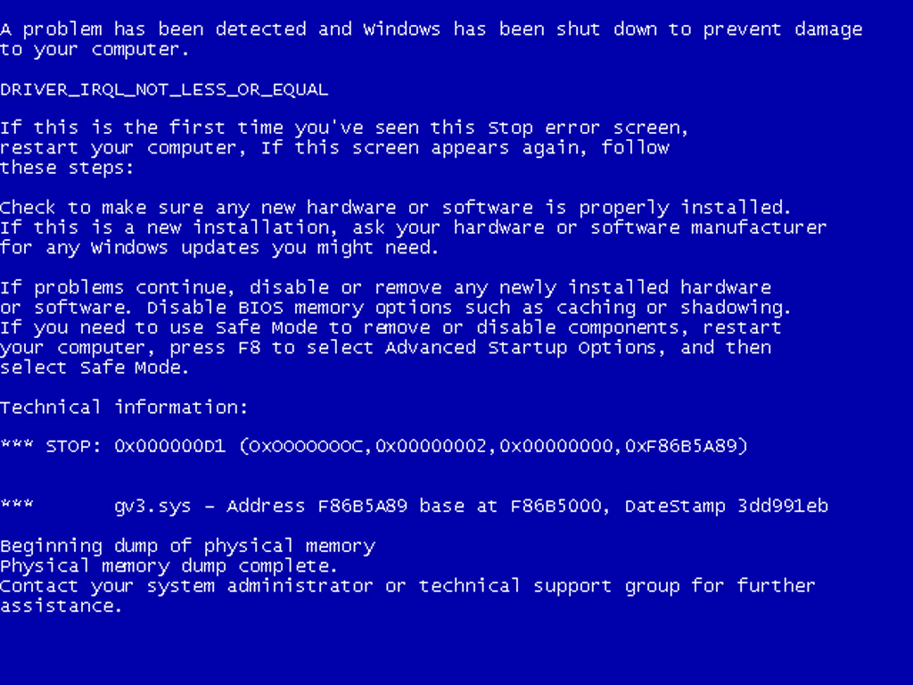 Blue Screen Of Death - HD Wallpaper 