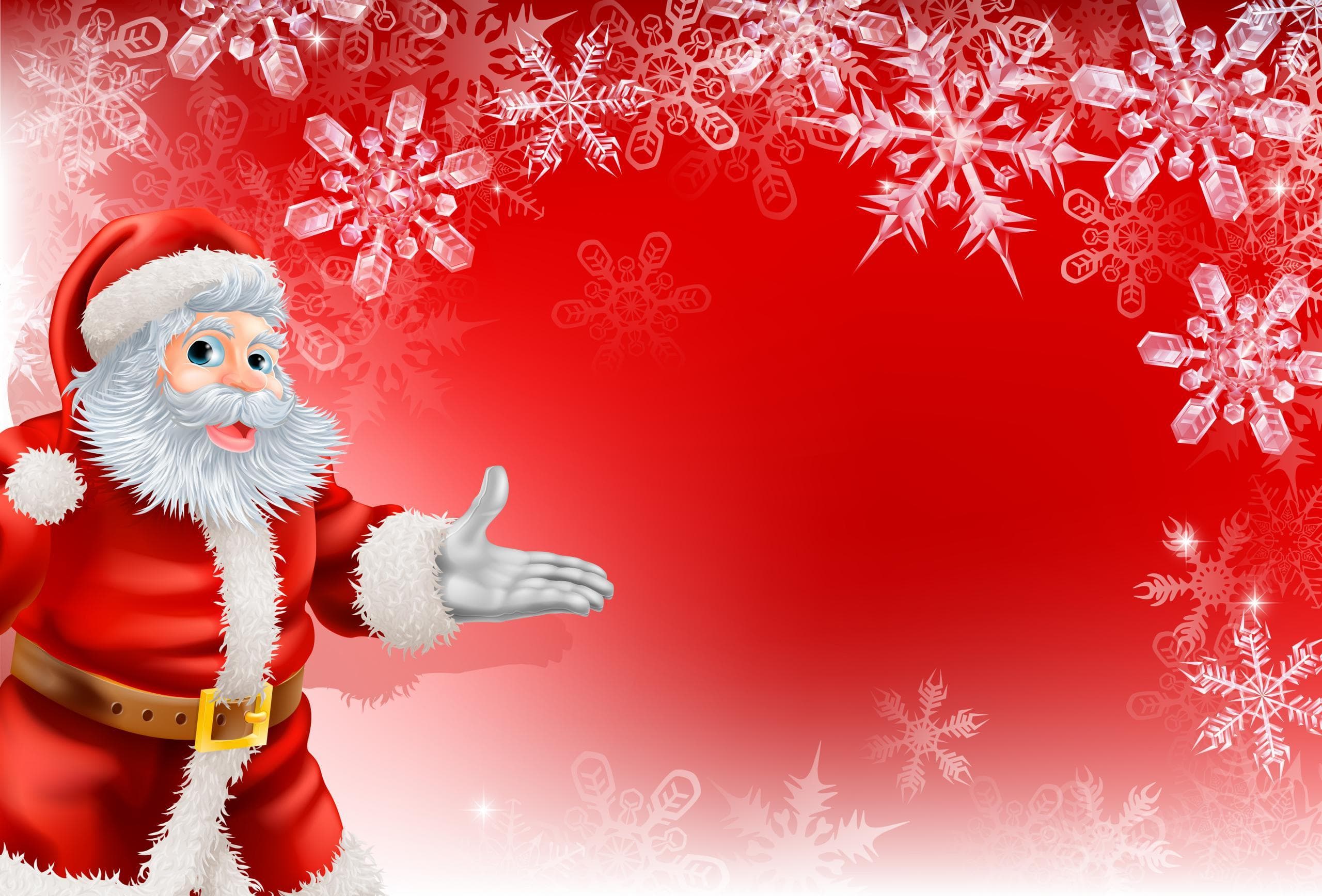 Santa Claus Full Hd Wallpapers - Christmas Background With Santa Claus - HD Wallpaper 