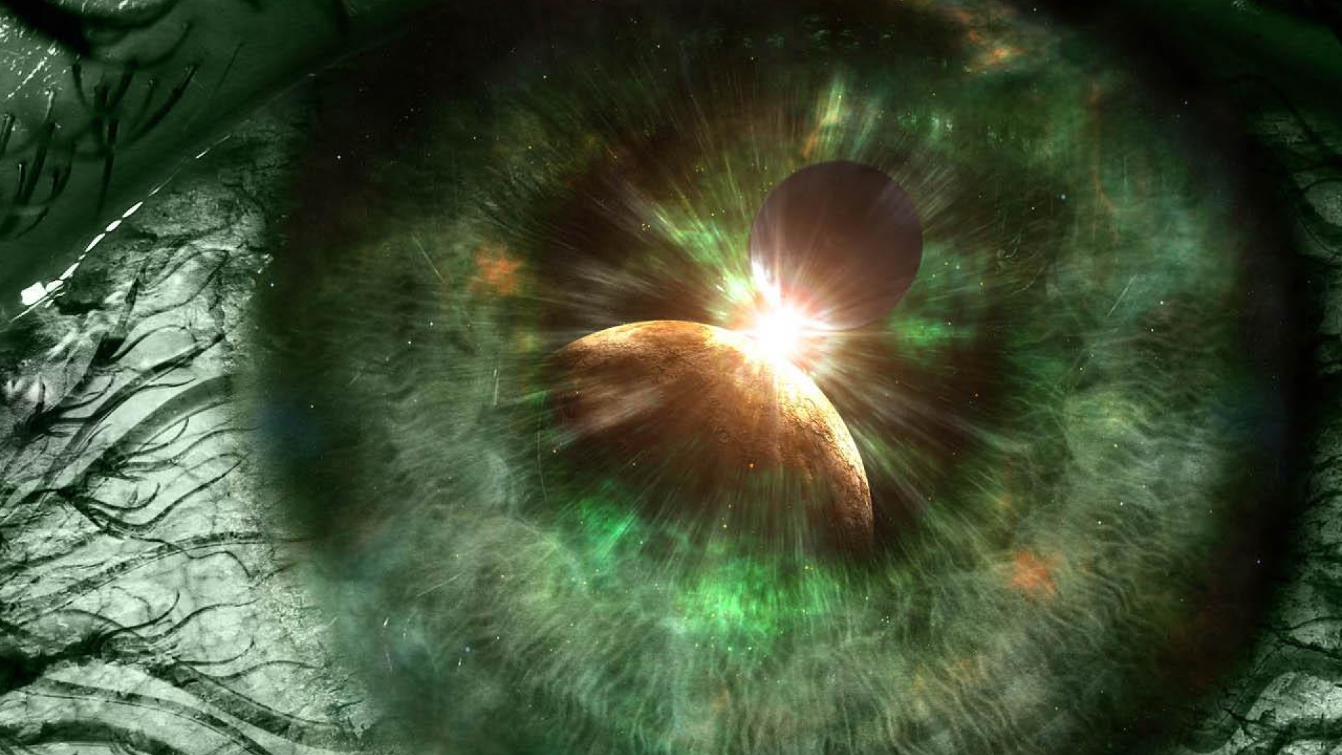Planet Eye Crash - Animation Background Dragon Eye - HD Wallpaper 