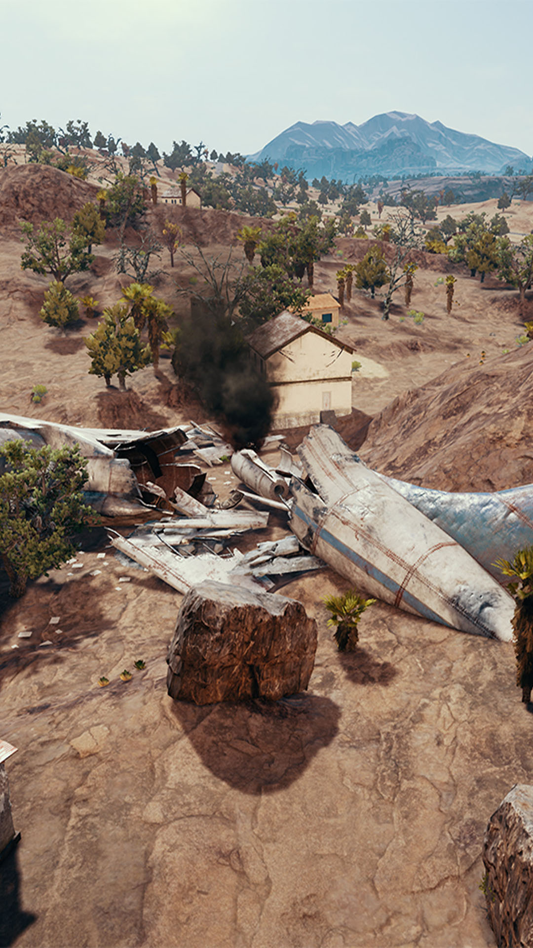 Aeroplan Crash Area In Miramar Playerunknown S Battlegrounds - Pubg Desert Map All - HD Wallpaper 