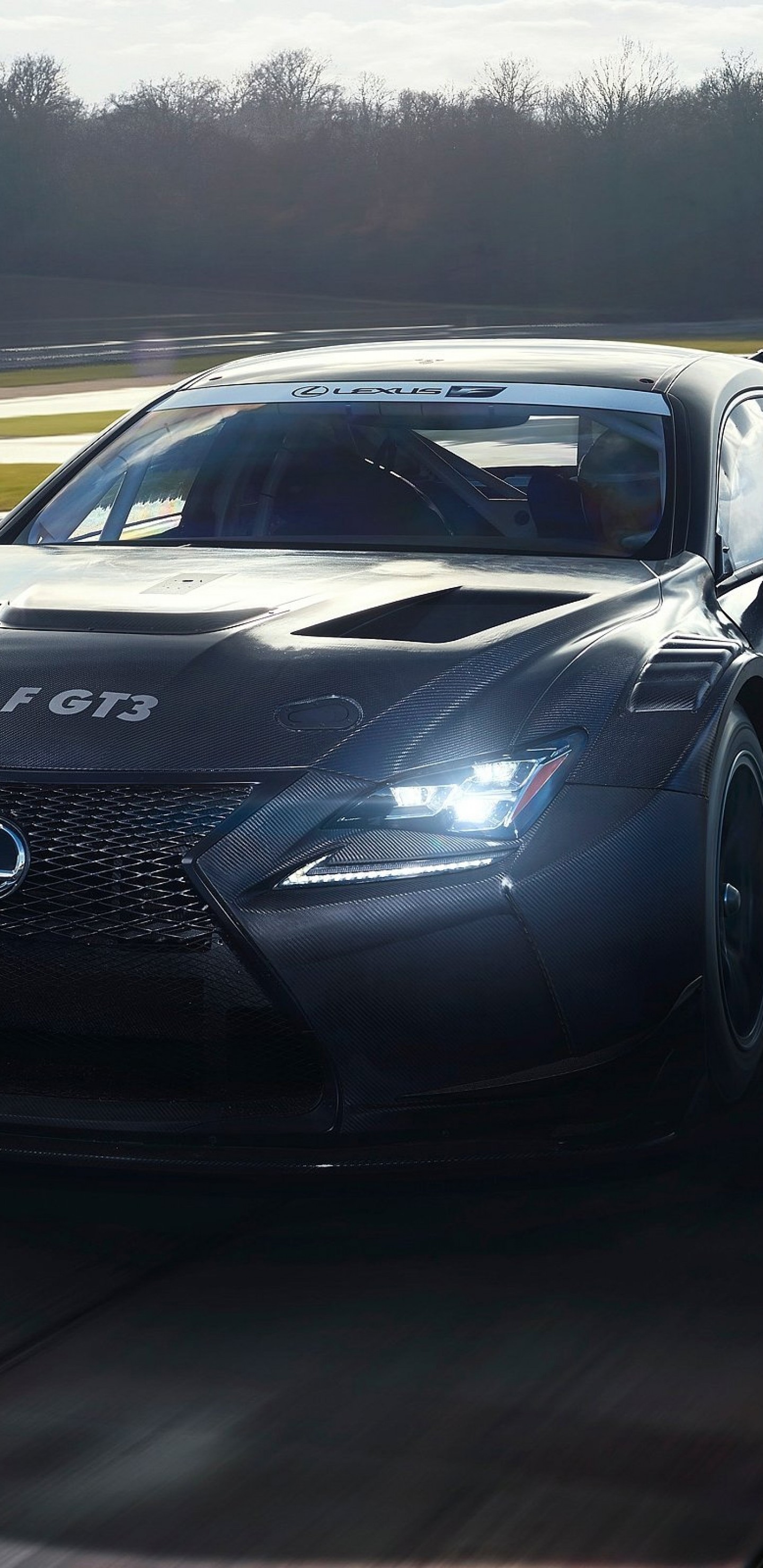 Lexus Rc F Gt3 Front View Racing Cars Black Lexus Race Car 1440x2960 Wallpaper Teahub Io