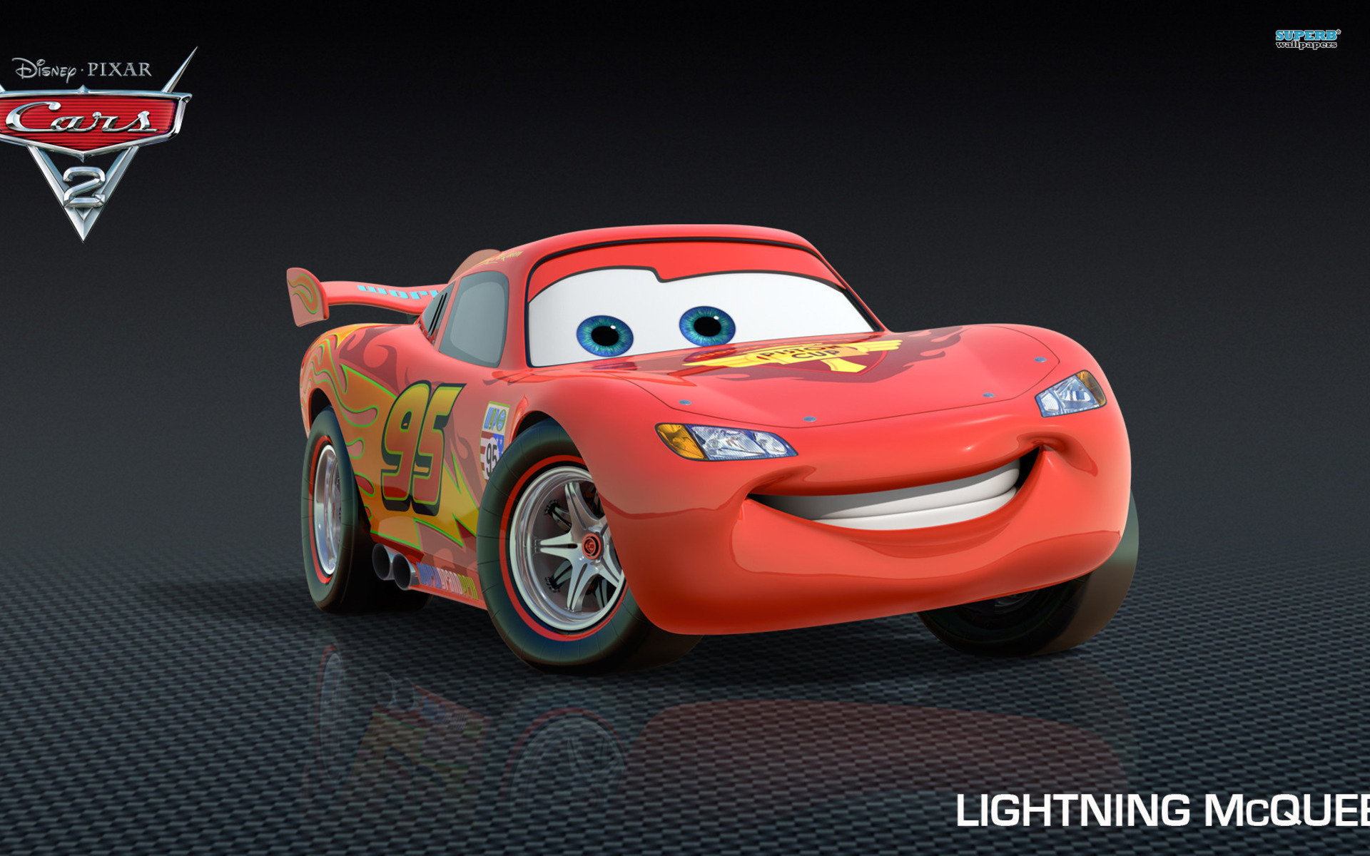 Cars Cartoon Background - Cars 2 Lightning Mcqueen - HD Wallpaper 