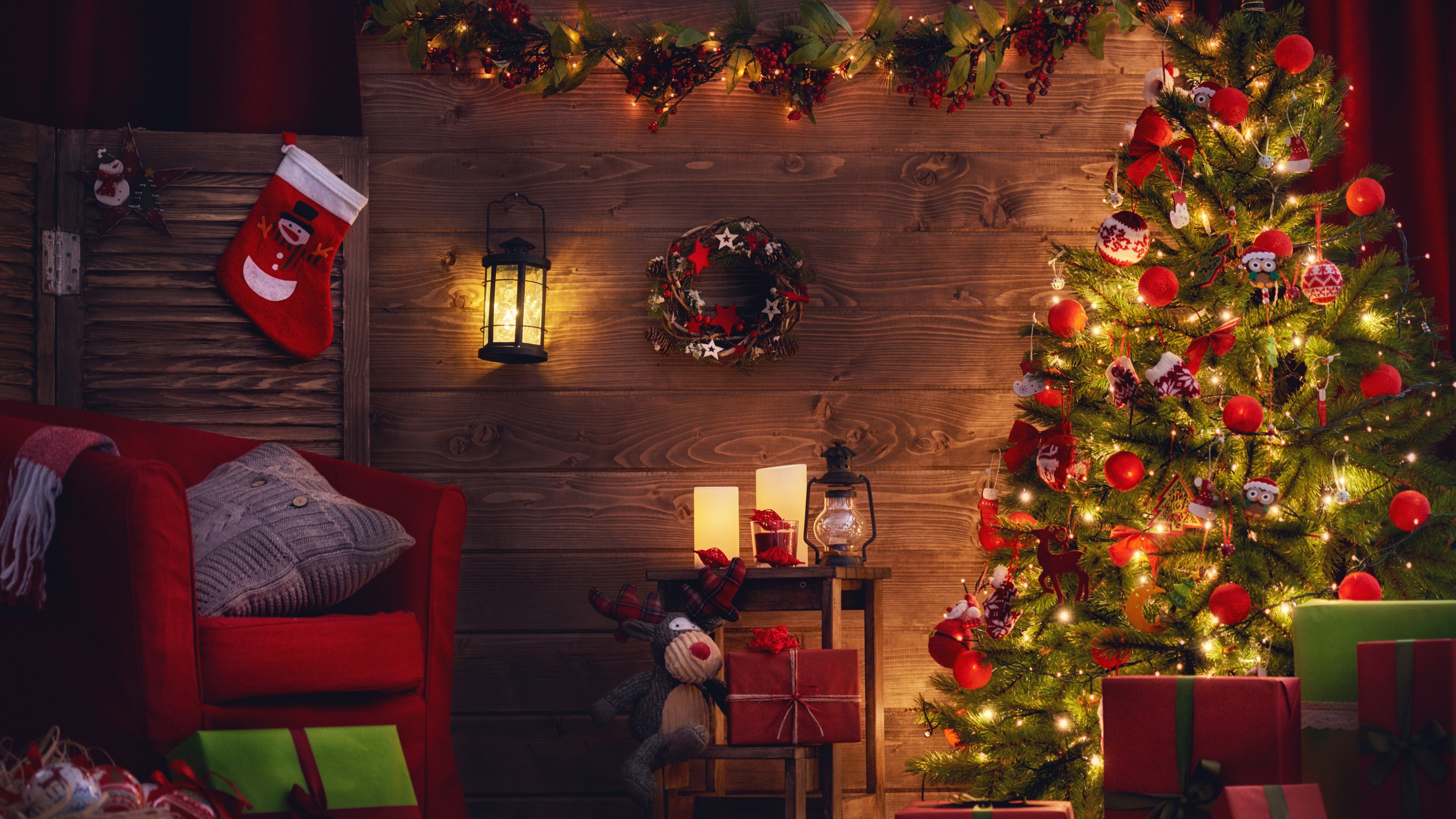 Christmas Decoration Hd Wallpaper For Desktop - HD Wallpaper 