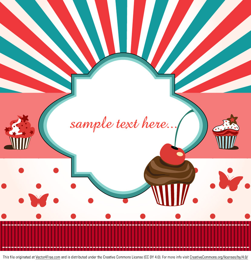Cup Cake Vector Background - Background Cake Vector - HD Wallpaper 