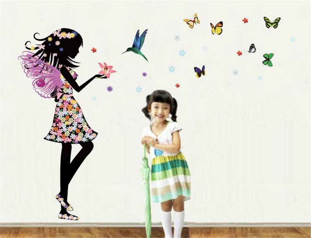 Girl With Lots Of Butterflies - HD Wallpaper 