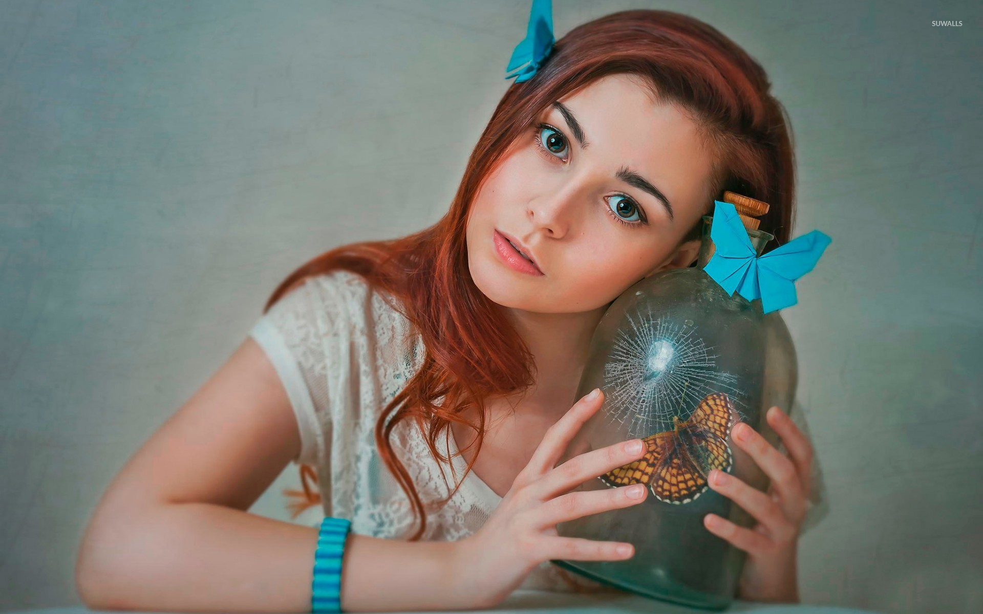 Girls New With Butterfly - HD Wallpaper 