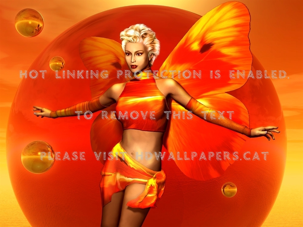 Butterfly Girl 2 Cute Abstract Fantasy - Wallpaper - HD Wallpaper 