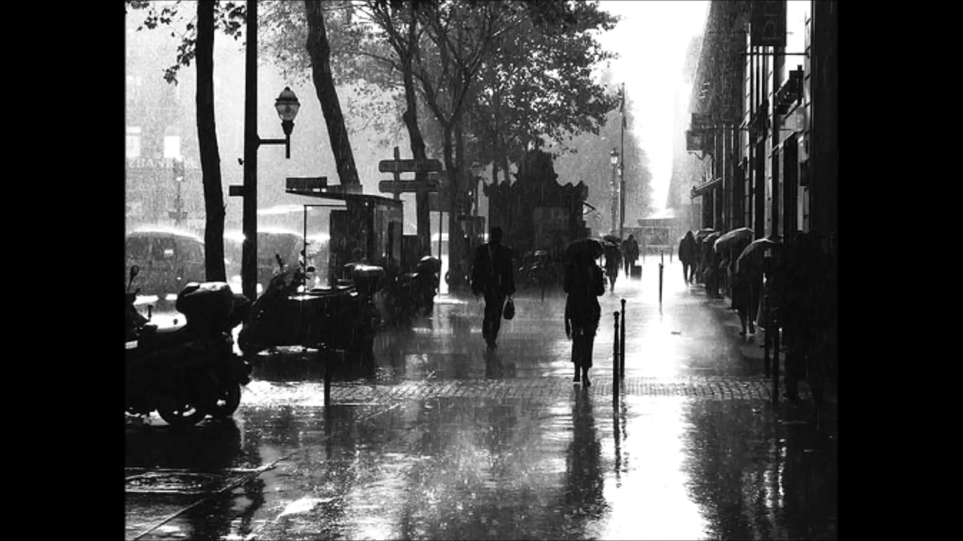 Data-src - Black And White Raining - HD Wallpaper 