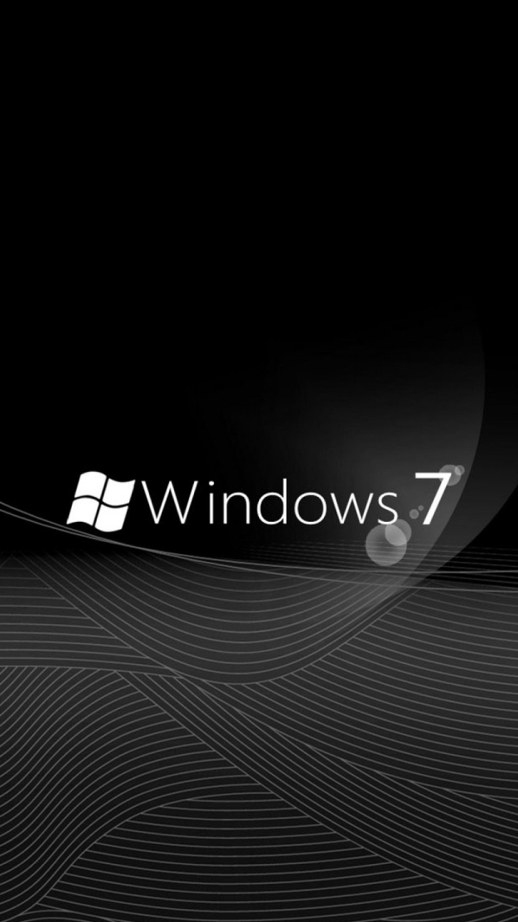 Windows 7 Black Wallpaper For Mobile - HD Wallpaper 