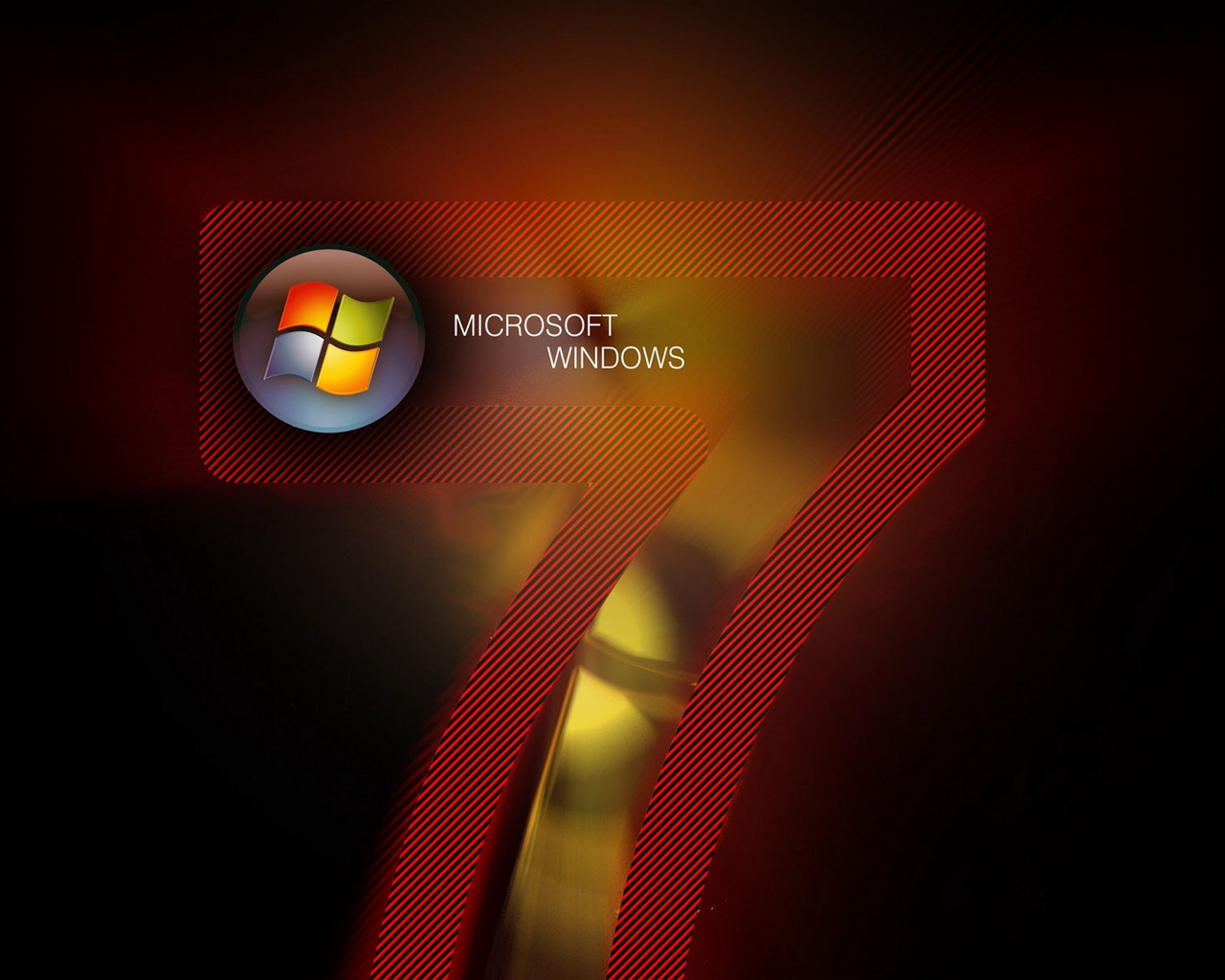 Wallpaper Windows 7, Microsoft, Red, Logo, Black - Windows 7 New Themes - HD Wallpaper 