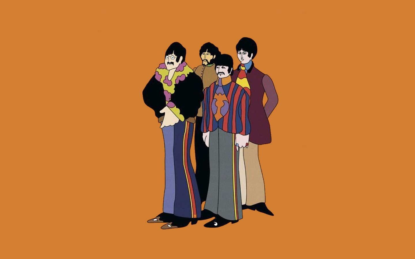 Home Browse All The Beatles Cartoonized Cartoon Beatles Yellow Submarine 1440x900 Wallpaper Teahub Io