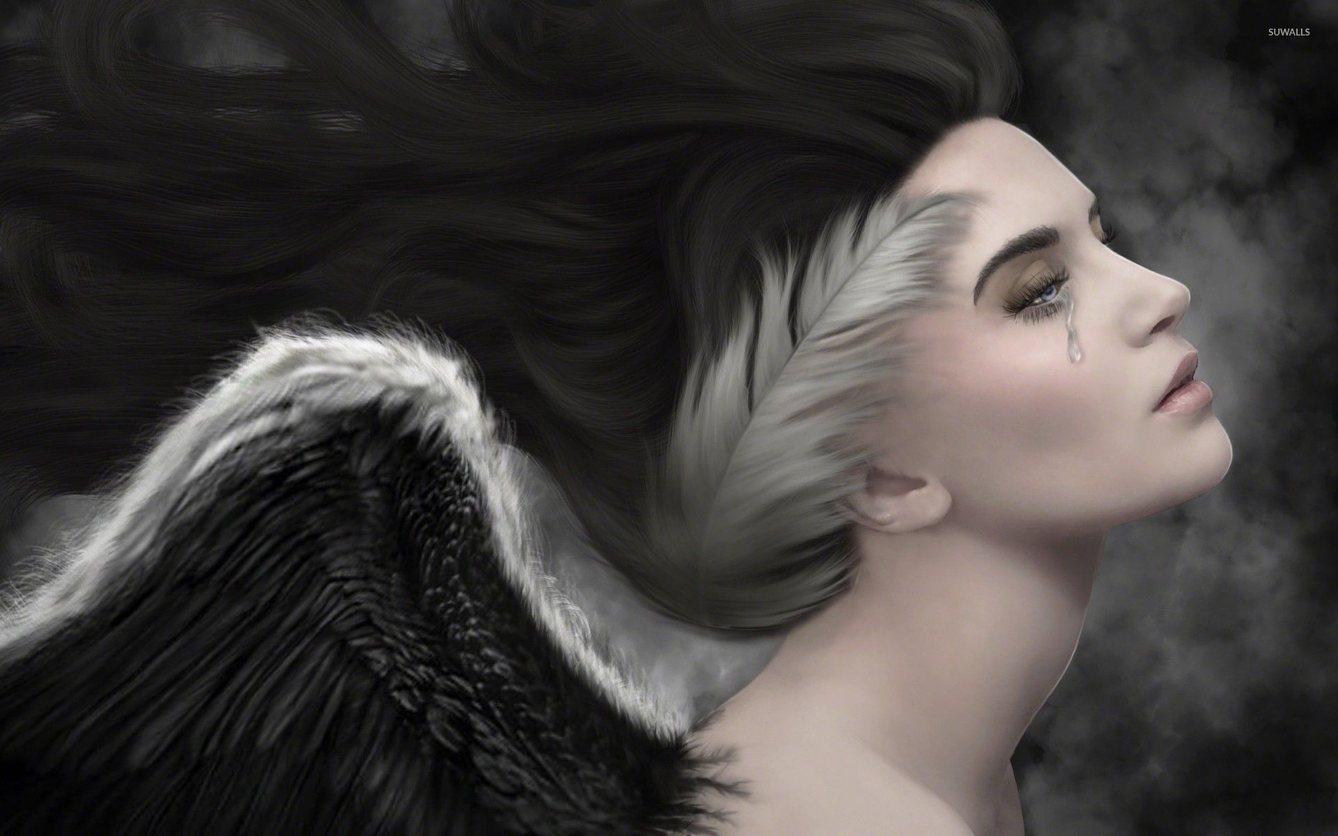 Crying Angel - HD Wallpaper 