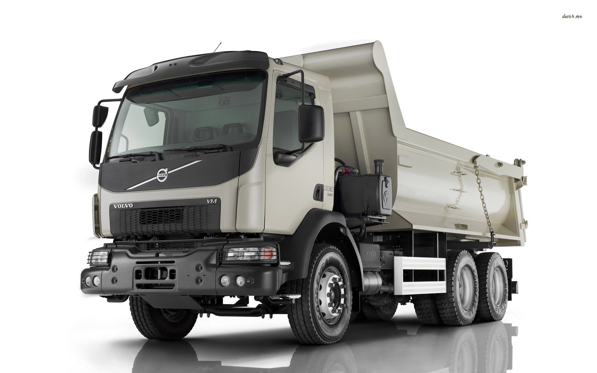 Volvo Tipper Truck White Background - HD Wallpaper 