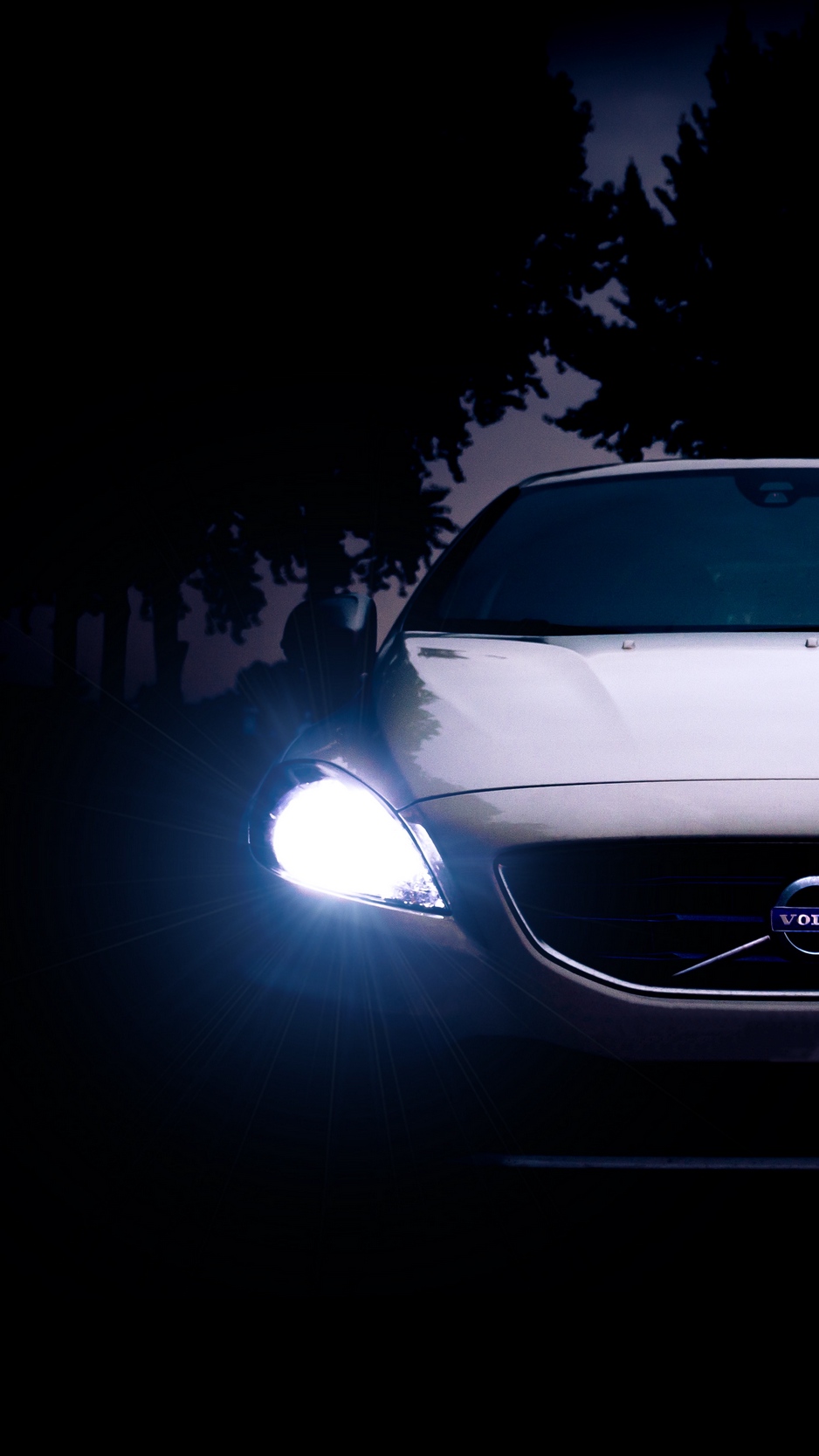 Wallpaper Volvo V40, Volvo, Headlights, Light, Front - Car Headlights - HD Wallpaper 