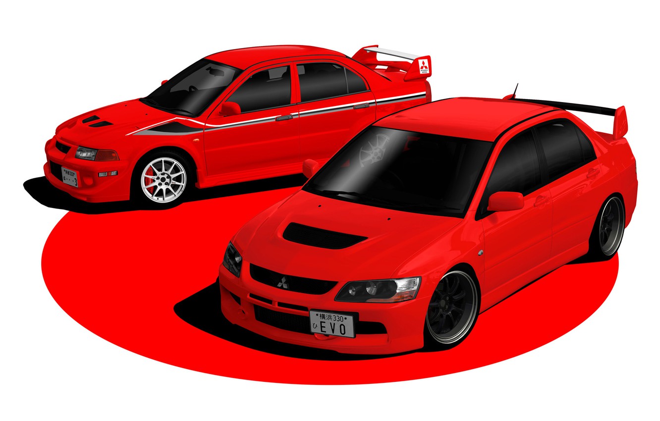 Photo Wallpaper Red, Auto, Japan, Machine, Mitsubishi, - Mitsubishi Lancer Evolution - HD Wallpaper 