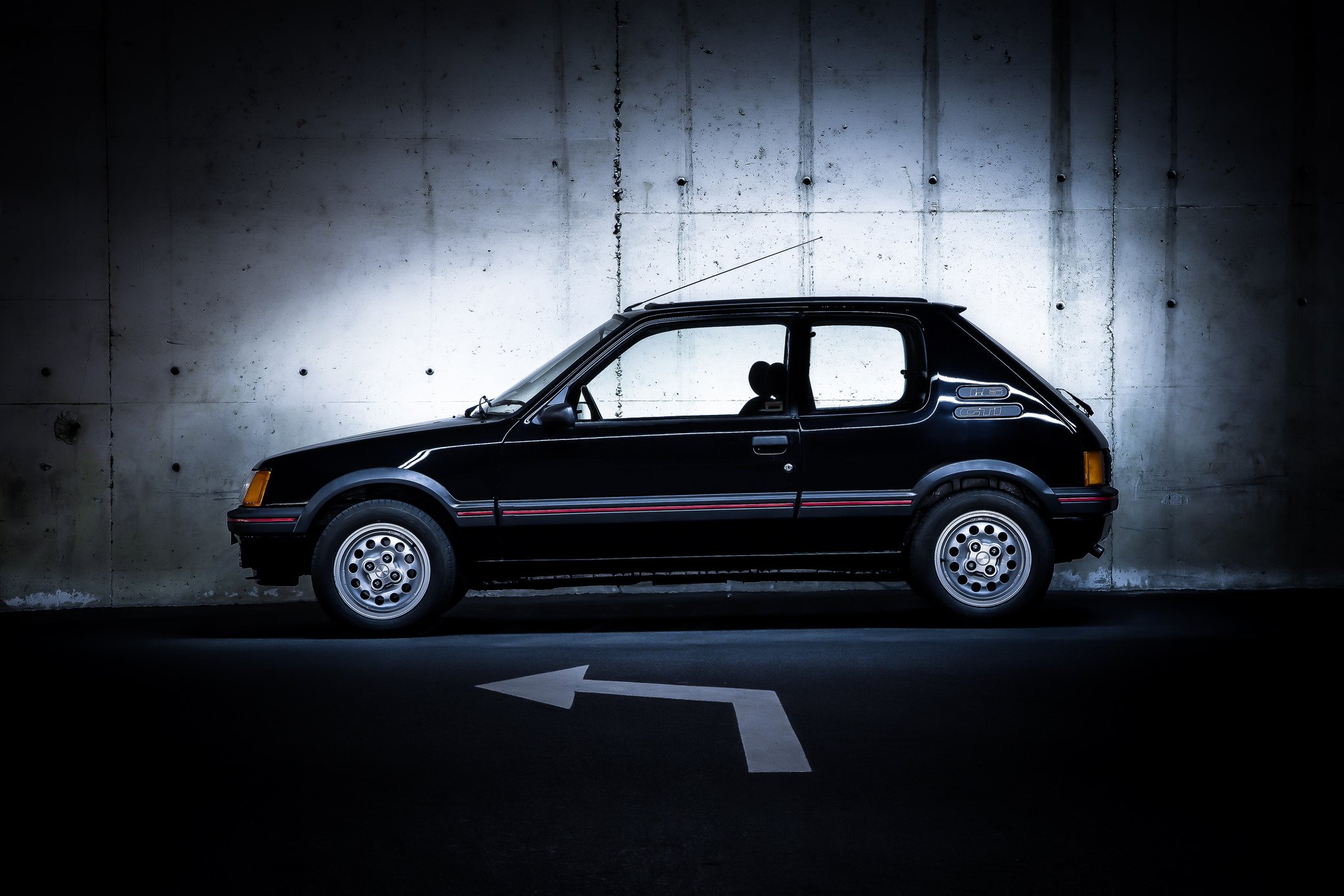 Peugeot 205 Gti Wallpaper Black - HD Wallpaper 