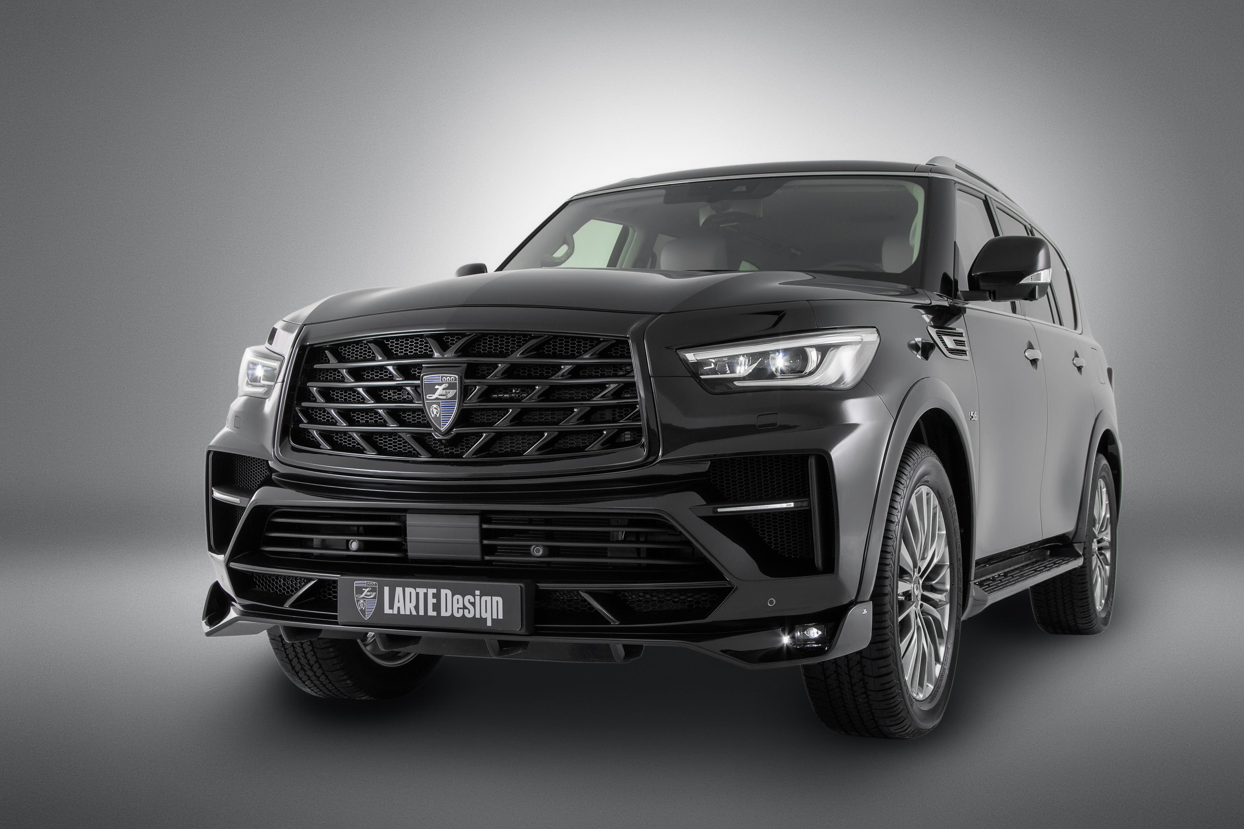 Infiniti Qx80, Infiniti, Black, Headlight, Side View - Infiniti Qx80 - HD Wallpaper 